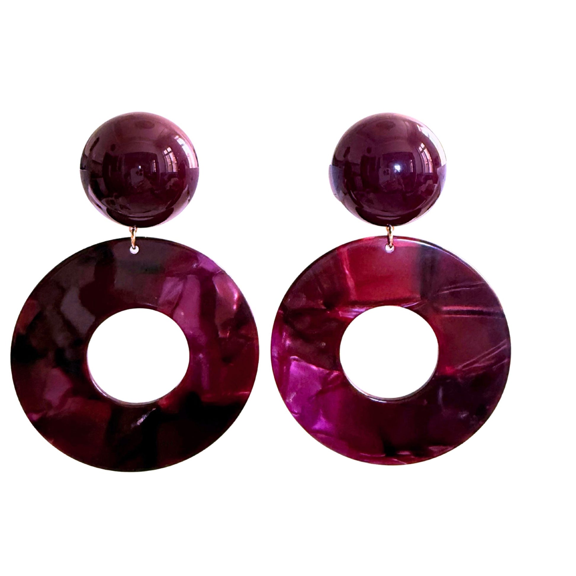 BOUCLES D'OREILLES FRANCINE BRAMLI: YUKI L PRUNE