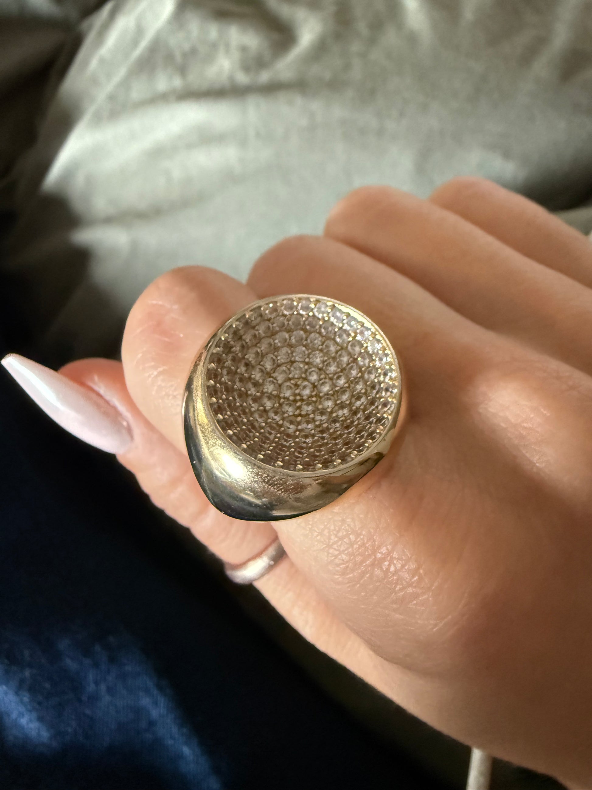 Bague FRANCINE BRAMLI: coupole cristaux