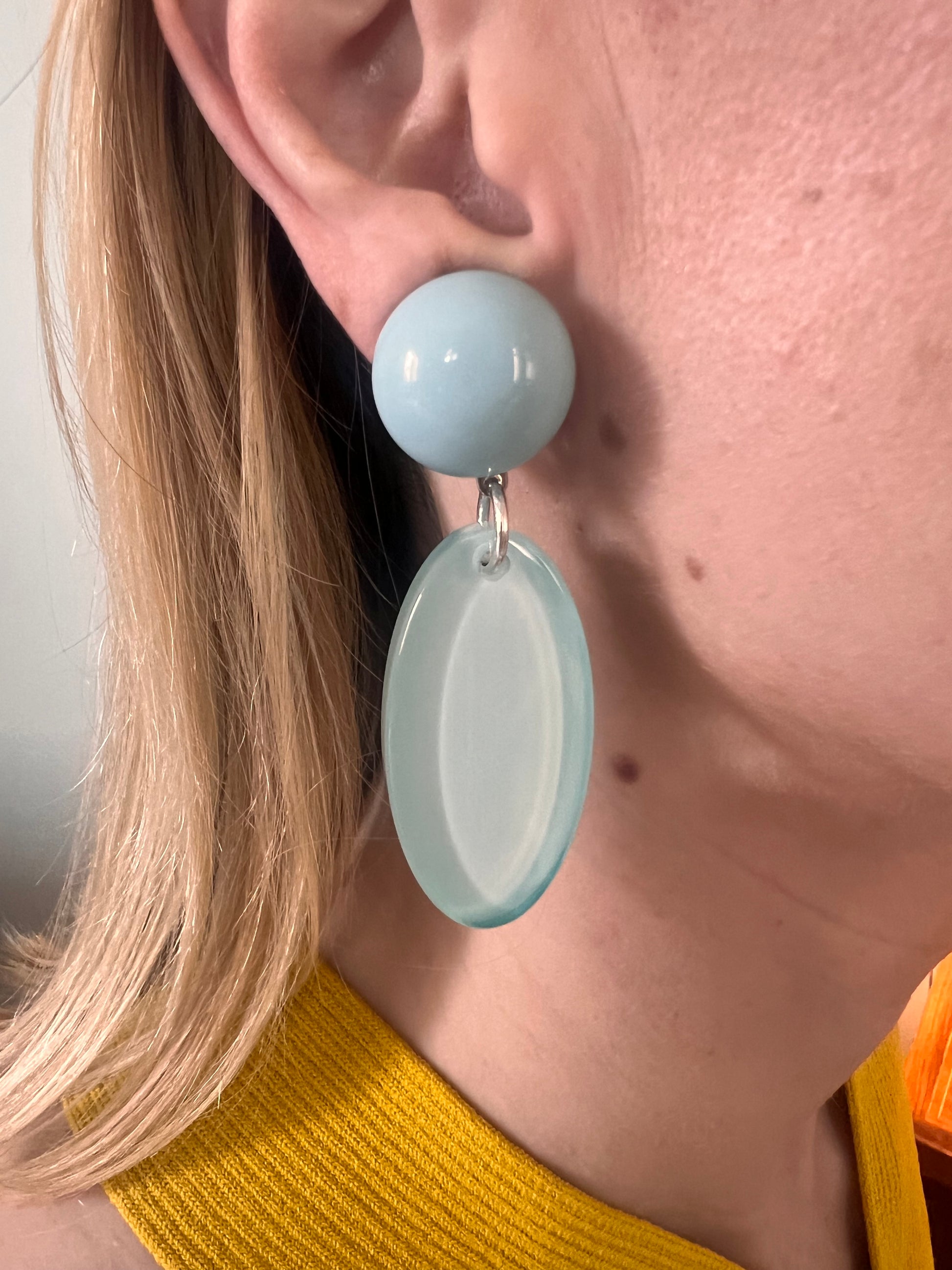 Boucles d'oreilles Francine Bramli: LIMA CS BLEU CIEL