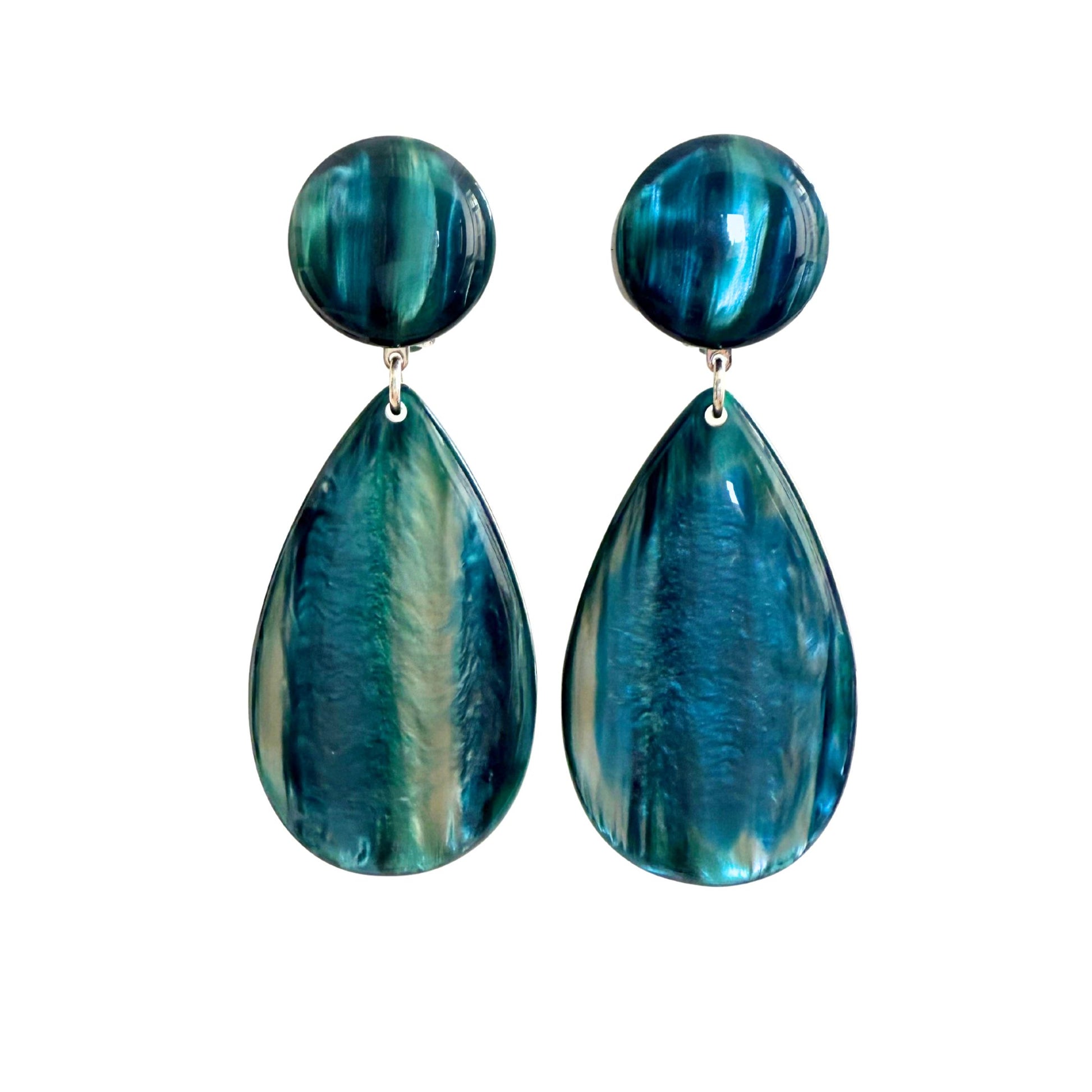 BOUCLES D'OREILLES FRANCINE BRAMLI: LIMA M BLEU AVEC EFFETS