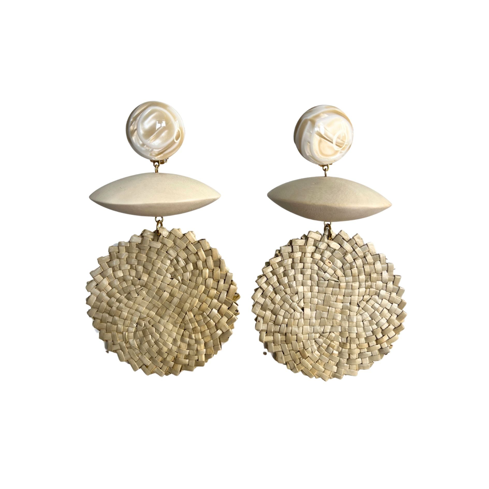 Boucles d'oreilles Francine Bramli: Natural Grand Modèle