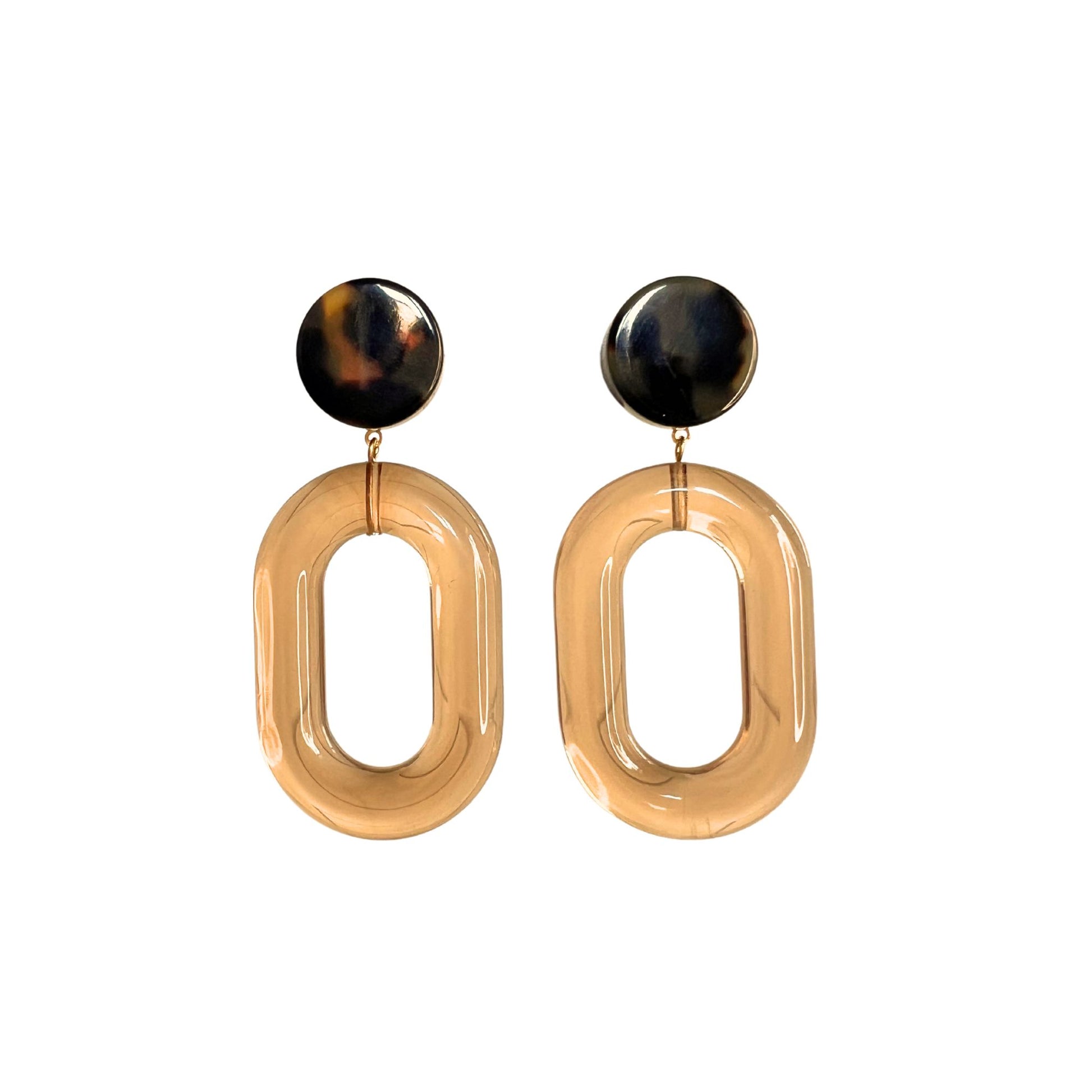 Boucles d'oreilles Francine Bramli: EDITION LIMITÉE CABOCHON ECAILLE ET OVALE