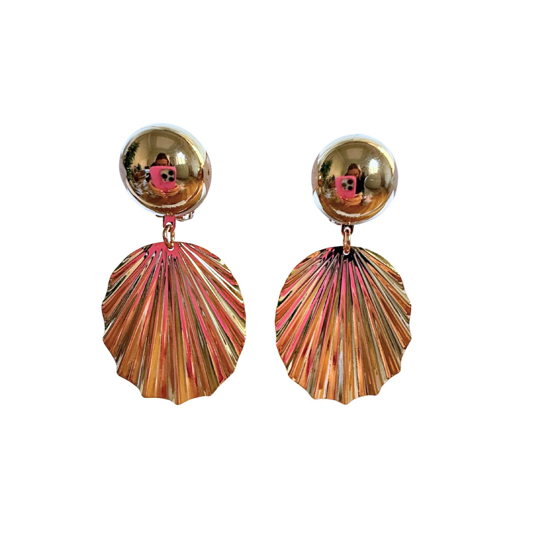 BOUCLES D'OREILLES FRANCINE BRAMLI: PALME DORÉ PETIT MODÈLE