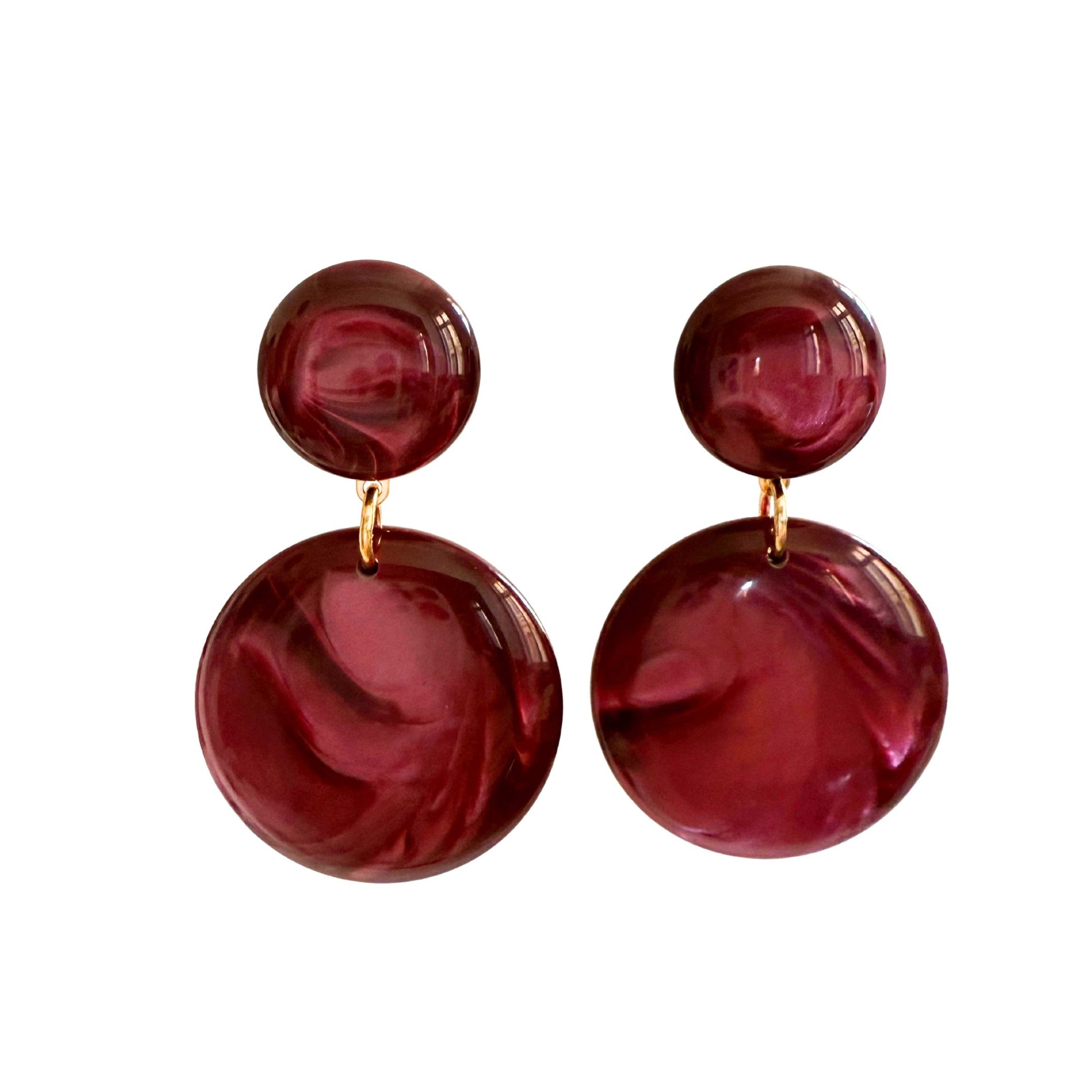 BOUCLES D'OREILLES FRANCINE BRAMLI: SALSA M BORDEAUX EFFETS
