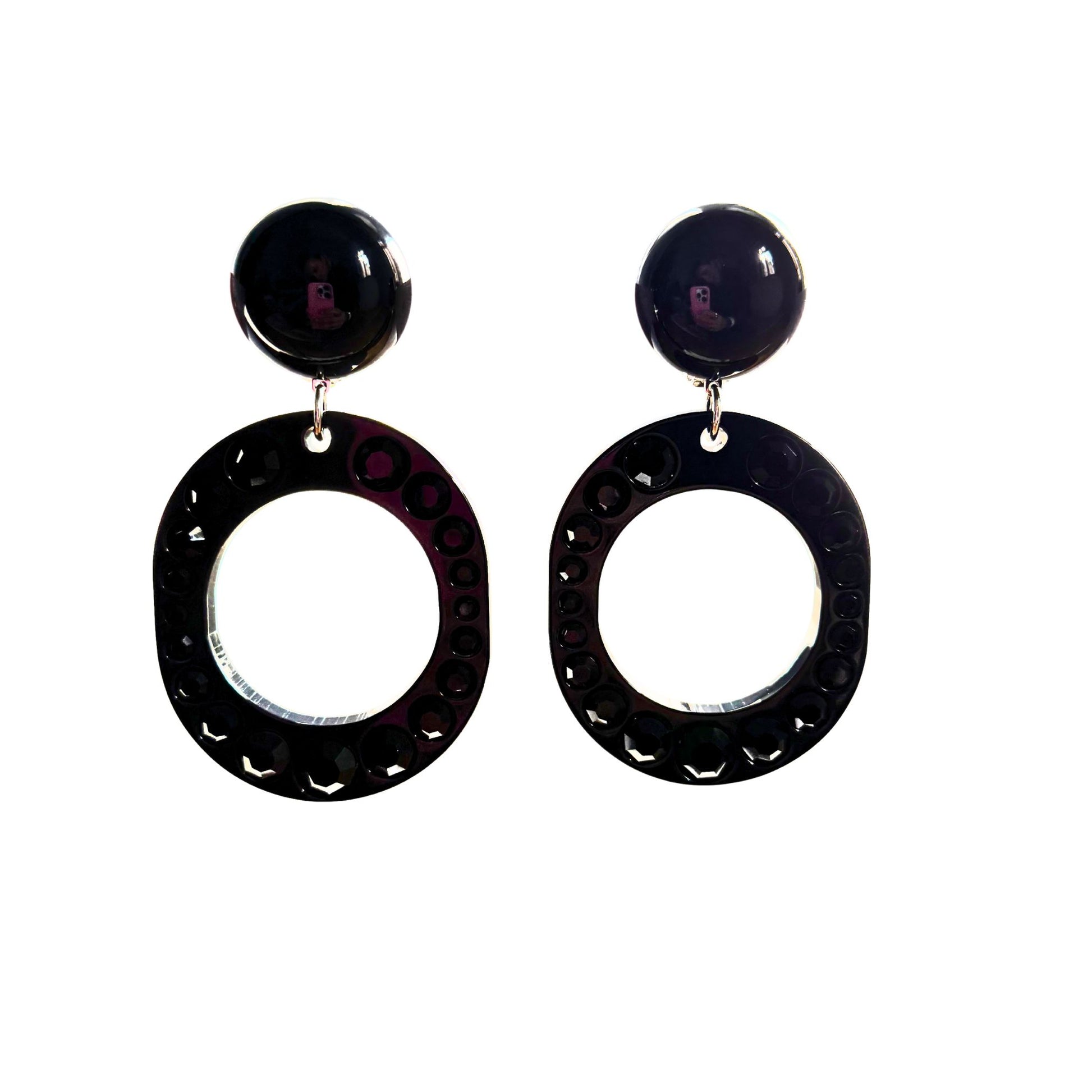 BOUCLES D'OREILLES FRANCINE BRAMLI: QUEEN NOIRE