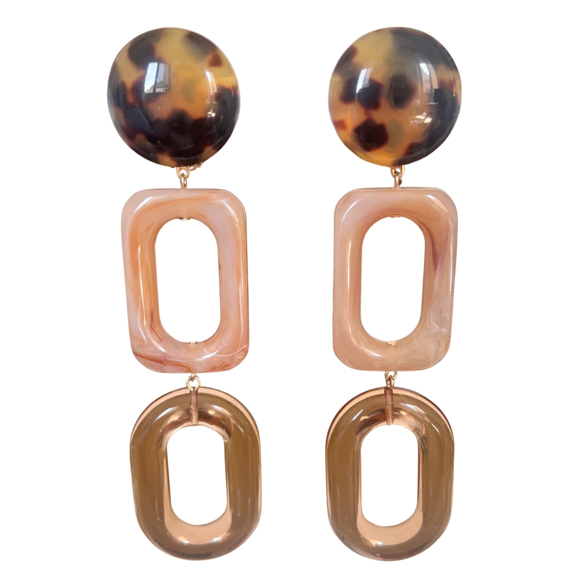 Boucles d'oreilles FRANCINE BRAMLI: TARA CARRÉE LONGUE