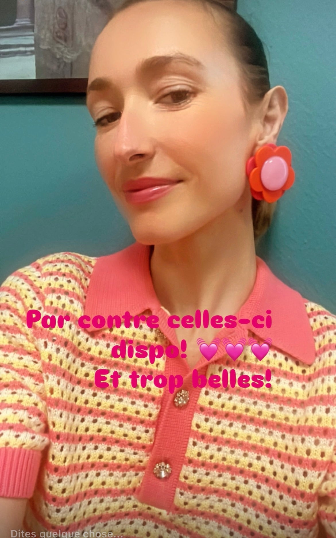 Boucle d'oreilles FRANCINE BRAMLI: Fleurs Cabochon 3 couleurs