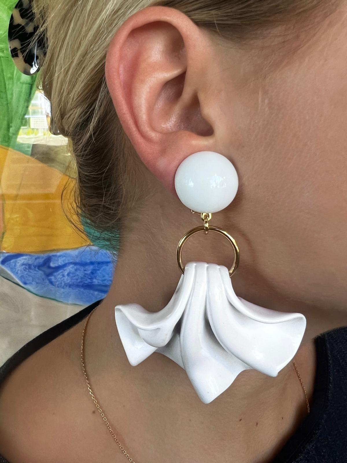Boucles d'oreilles Francine Bramli: AMELIA BLANCHE