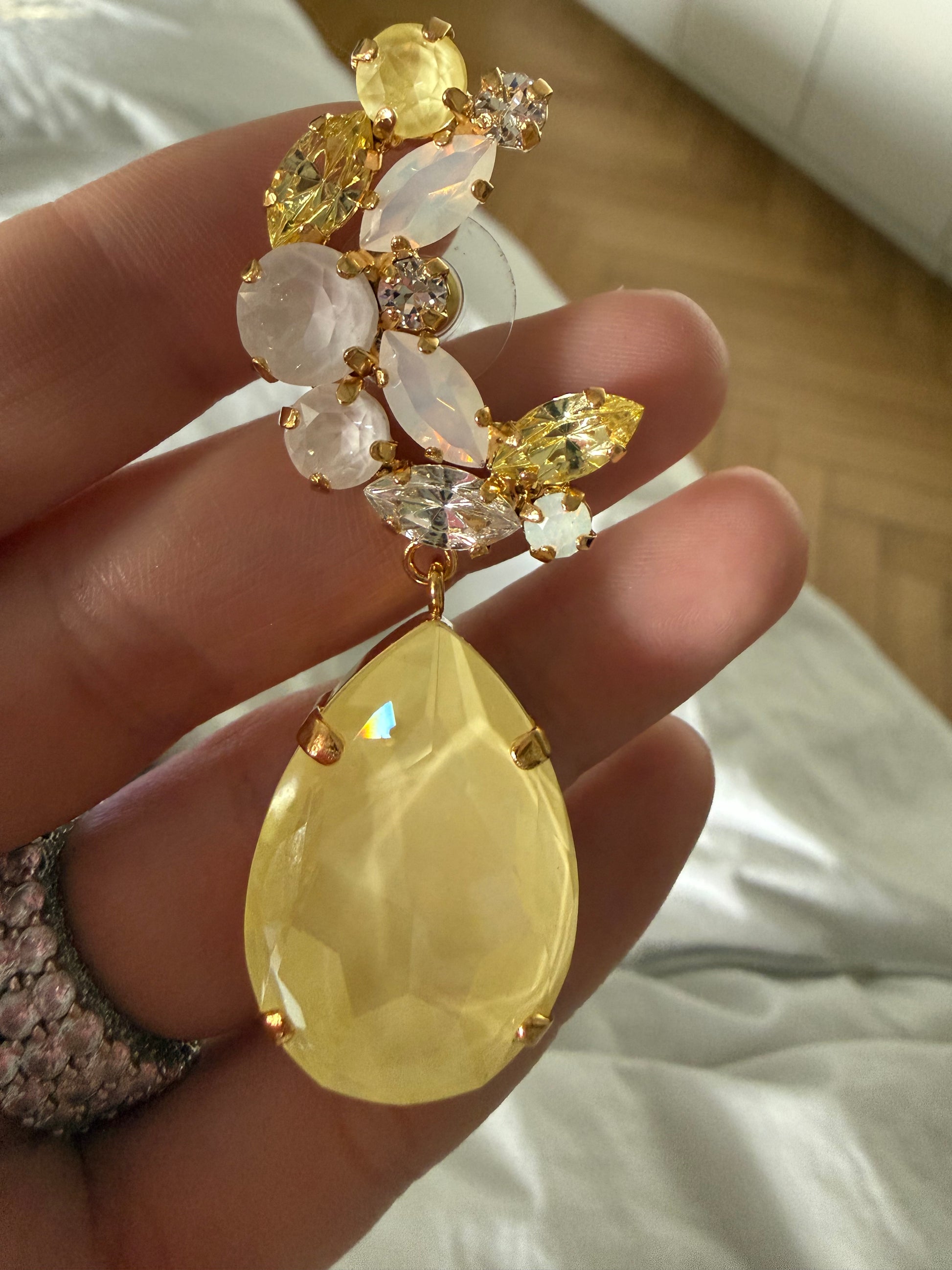 Boucles d’oreilles Crezus Poires 🍐 jaune beurre