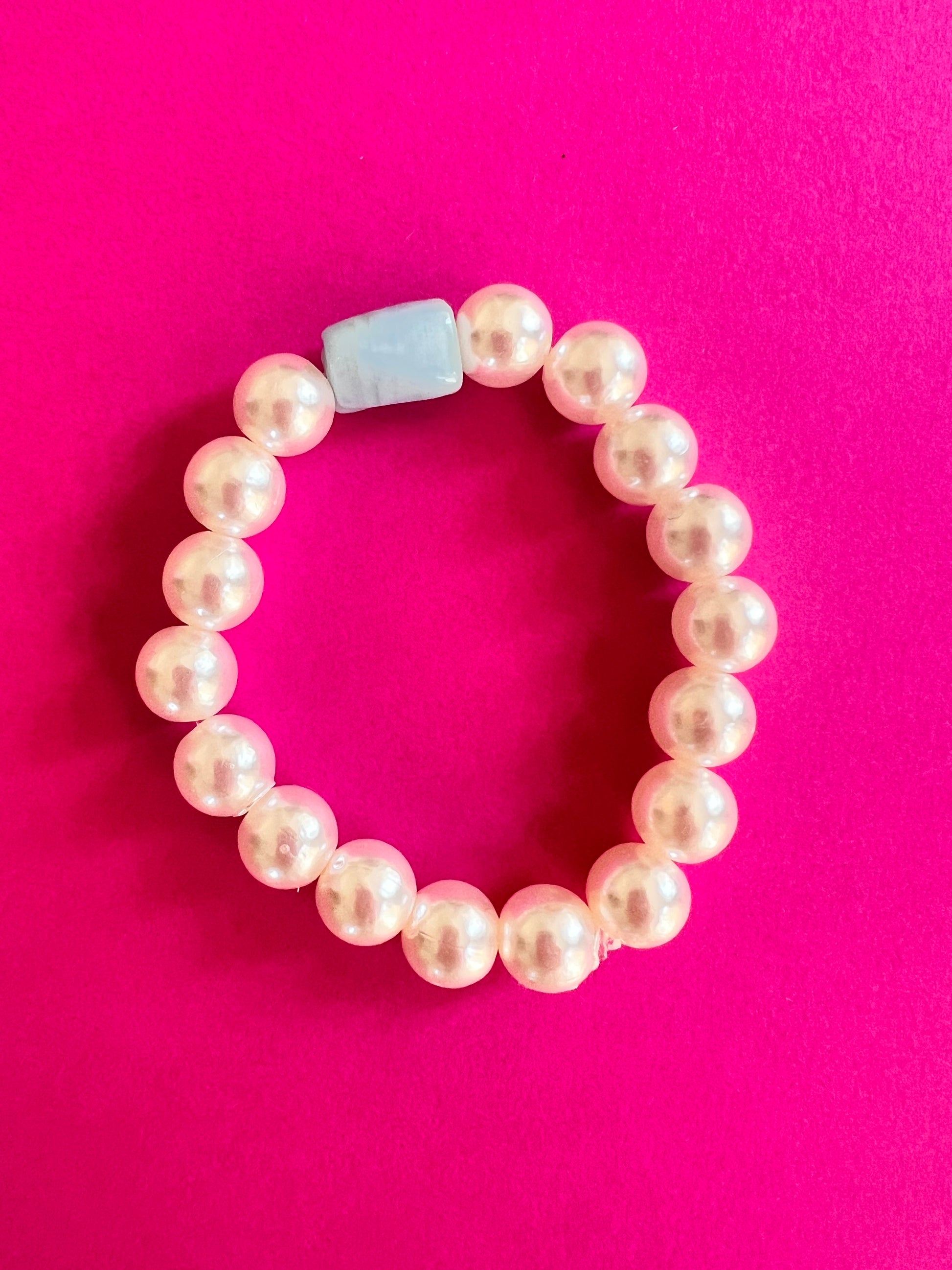 Bracelet en perles et grosses perles de bohème