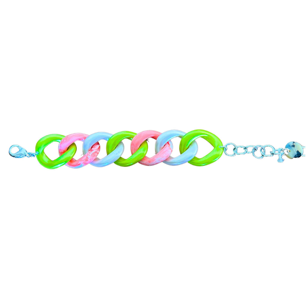Bracelet FRANCINE BRAMLI: MAILLON MULTICOULEURS GROS