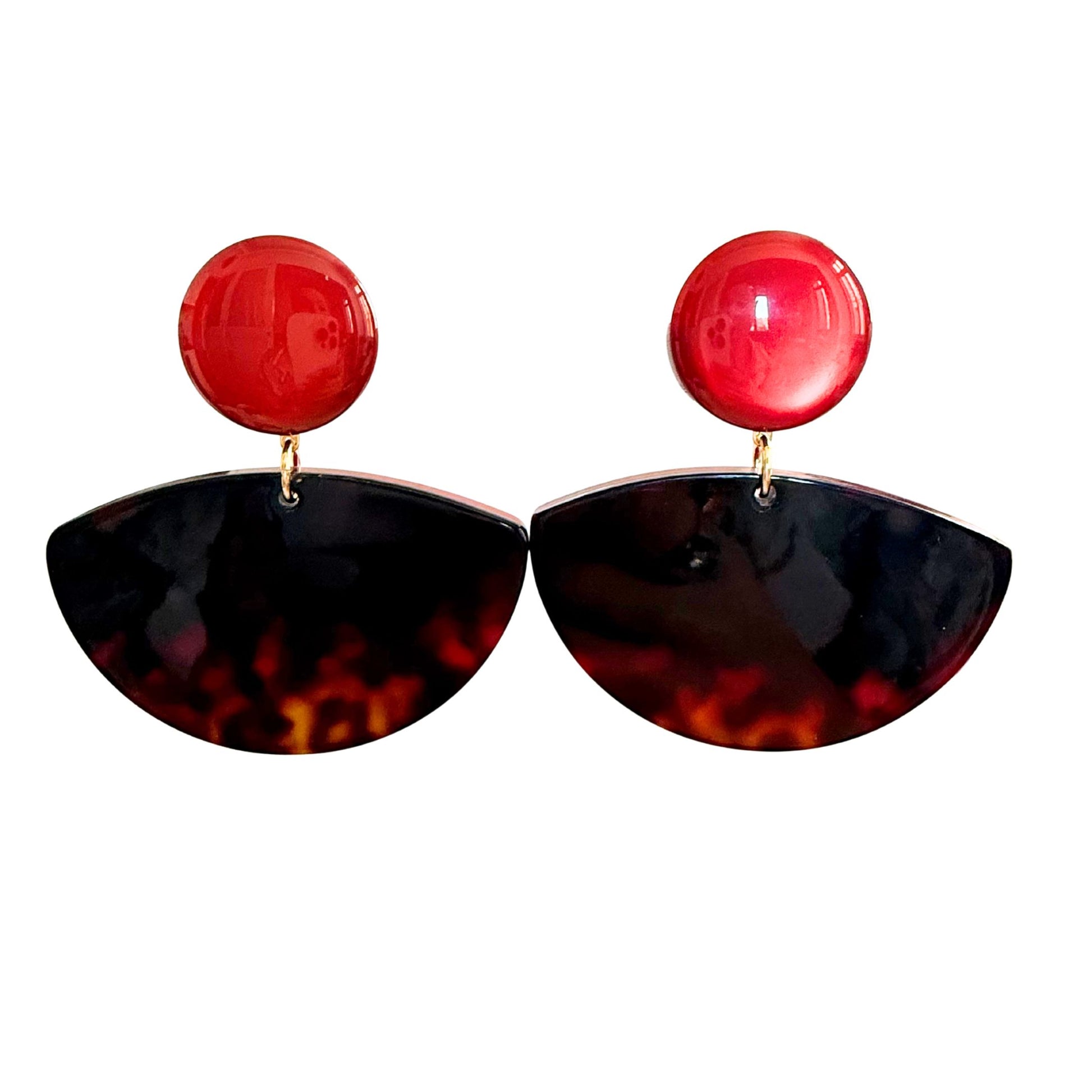 BOUCLES D'OREILLES FRANCINE BRAMLI: LUNA BORDEAUX EFFETS