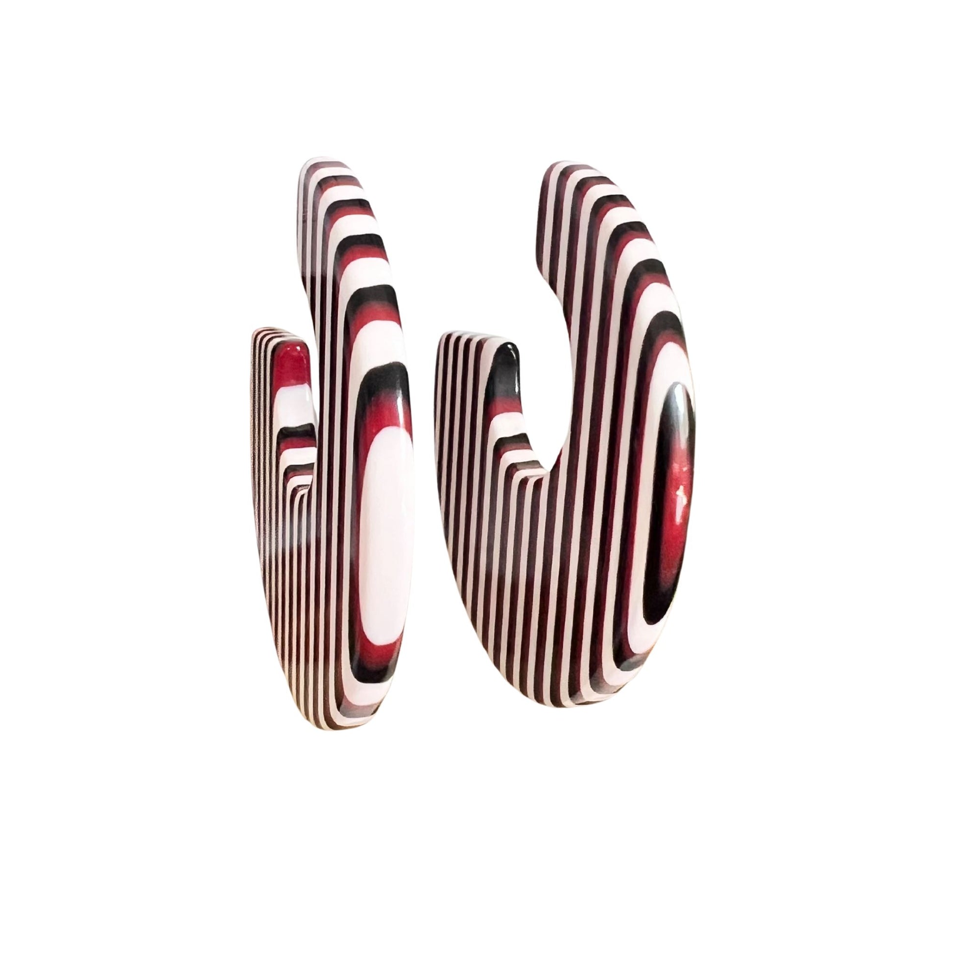 Boucles d'oreilles FRANCINE BRAMLI: CRÉOLES RAYÉS