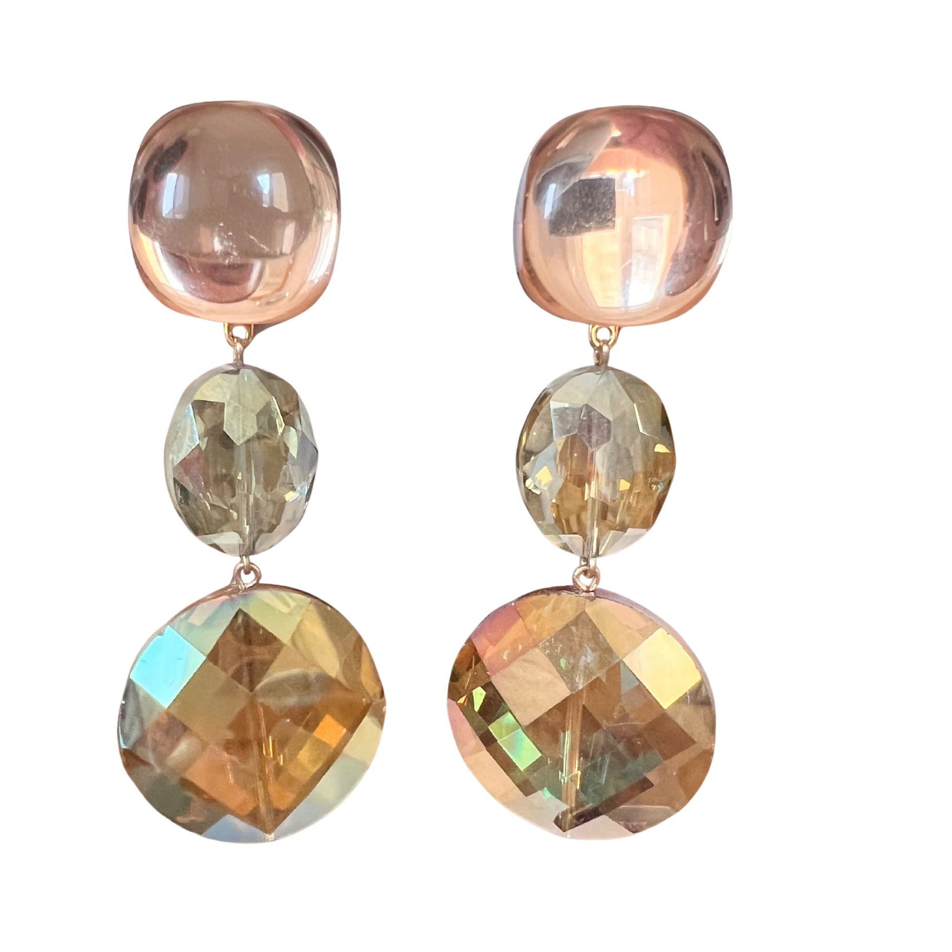Boucles d'oreilles FRANCINE BRAMLI: CRISTAUX NUDE ET DÉGRADÉES