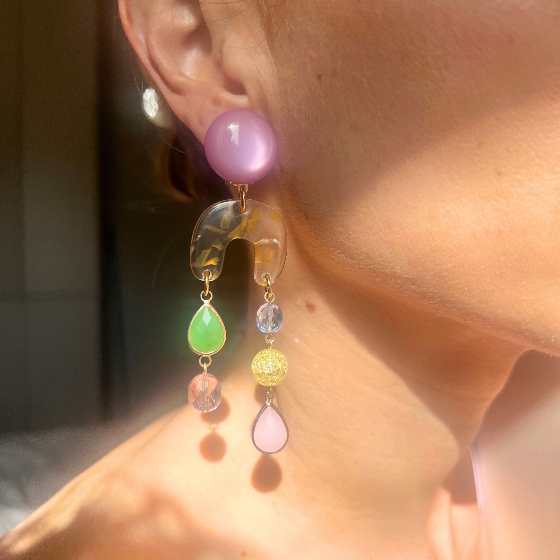 Boucle d'oreilles FRANCINE BRAMLI: Edition limitées PIERRES FINES