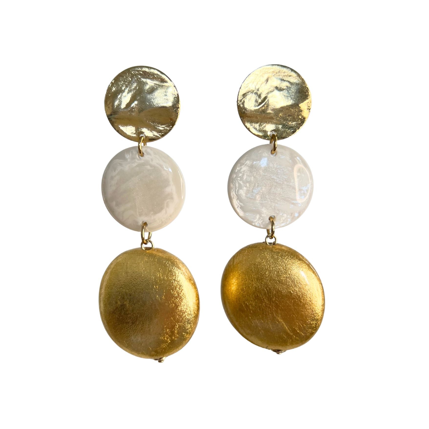 Boucles d'oreilles Francine Bramli: GOLD 3 RANGS