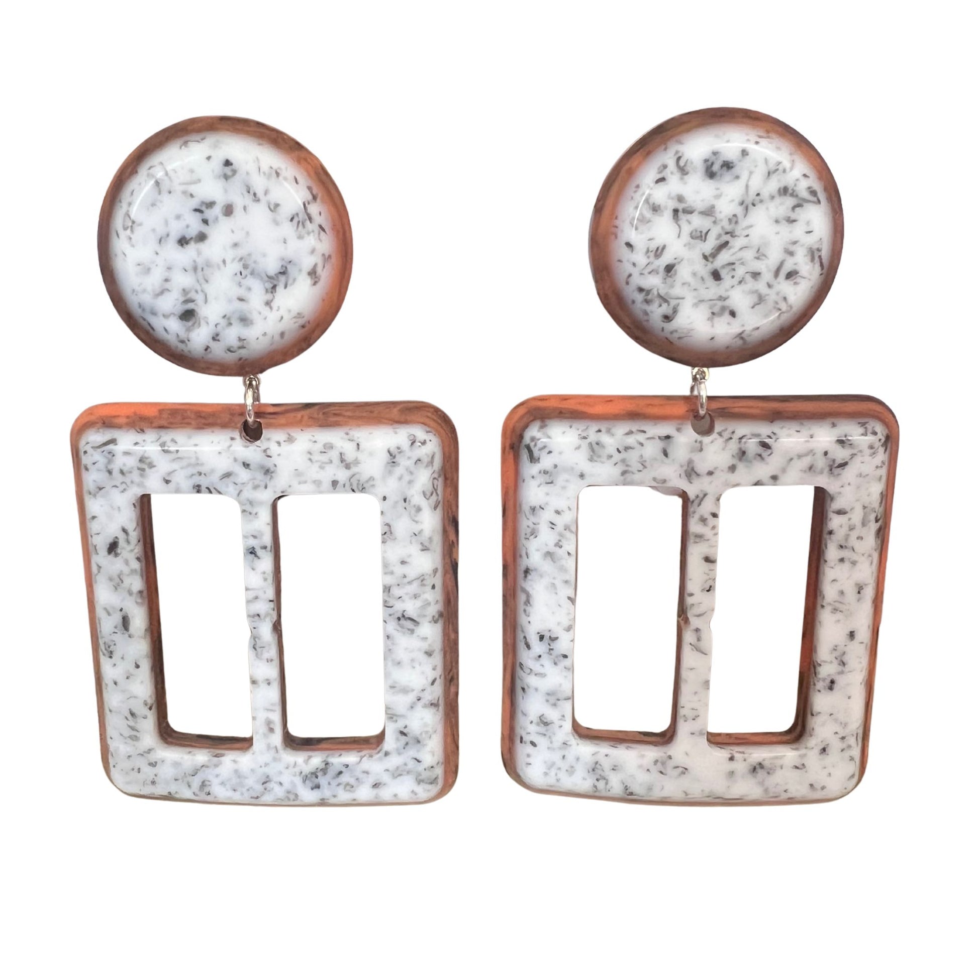Boucles d'oreilles FRANCINE BRAMLI: GRANIT ET BOIS
