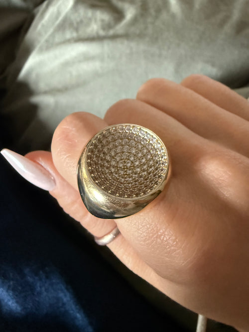 Bague FRANCINE BRAMLI: coupole cristaux