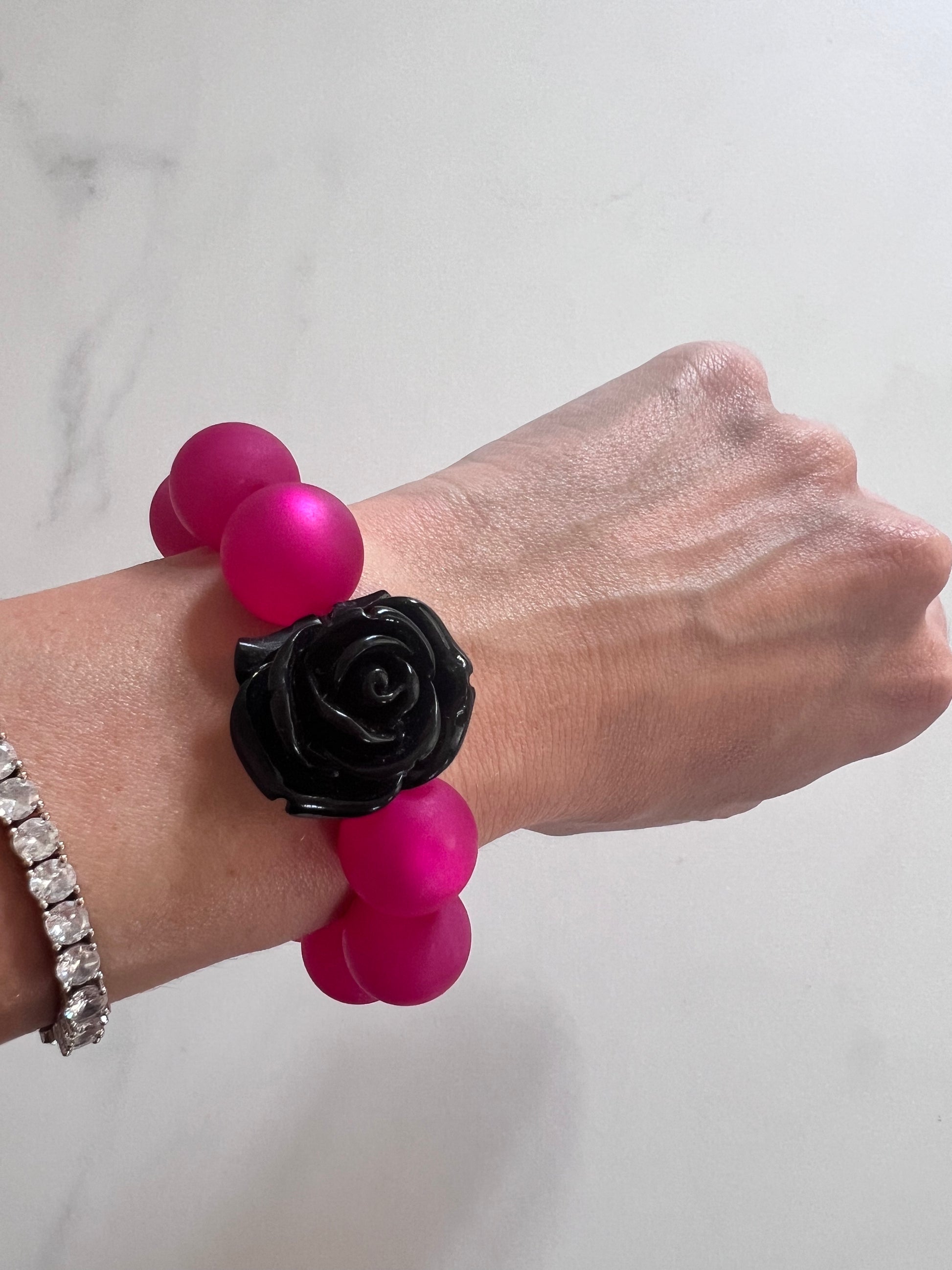 Bracelet polaire et fleur BRIDGET!