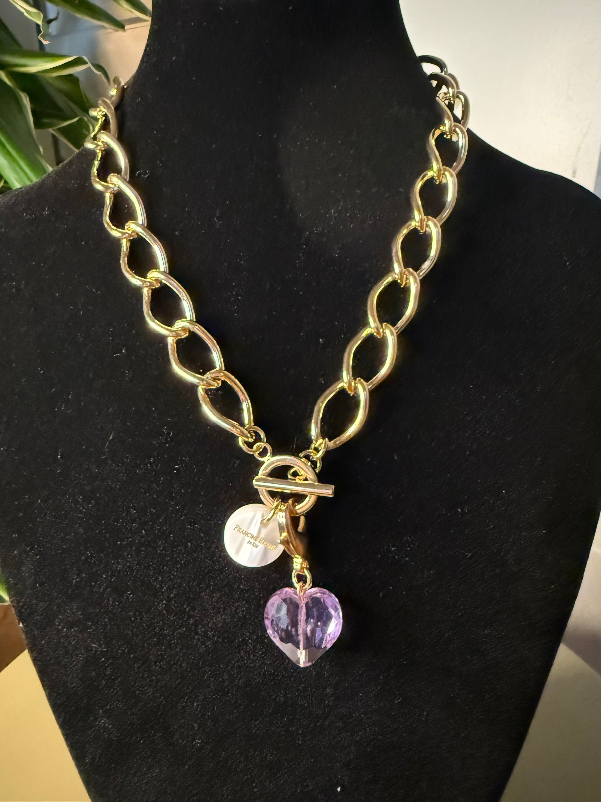 CHARM FRANCINE BRAMLI: COEUR EN CRISTAL PARME.