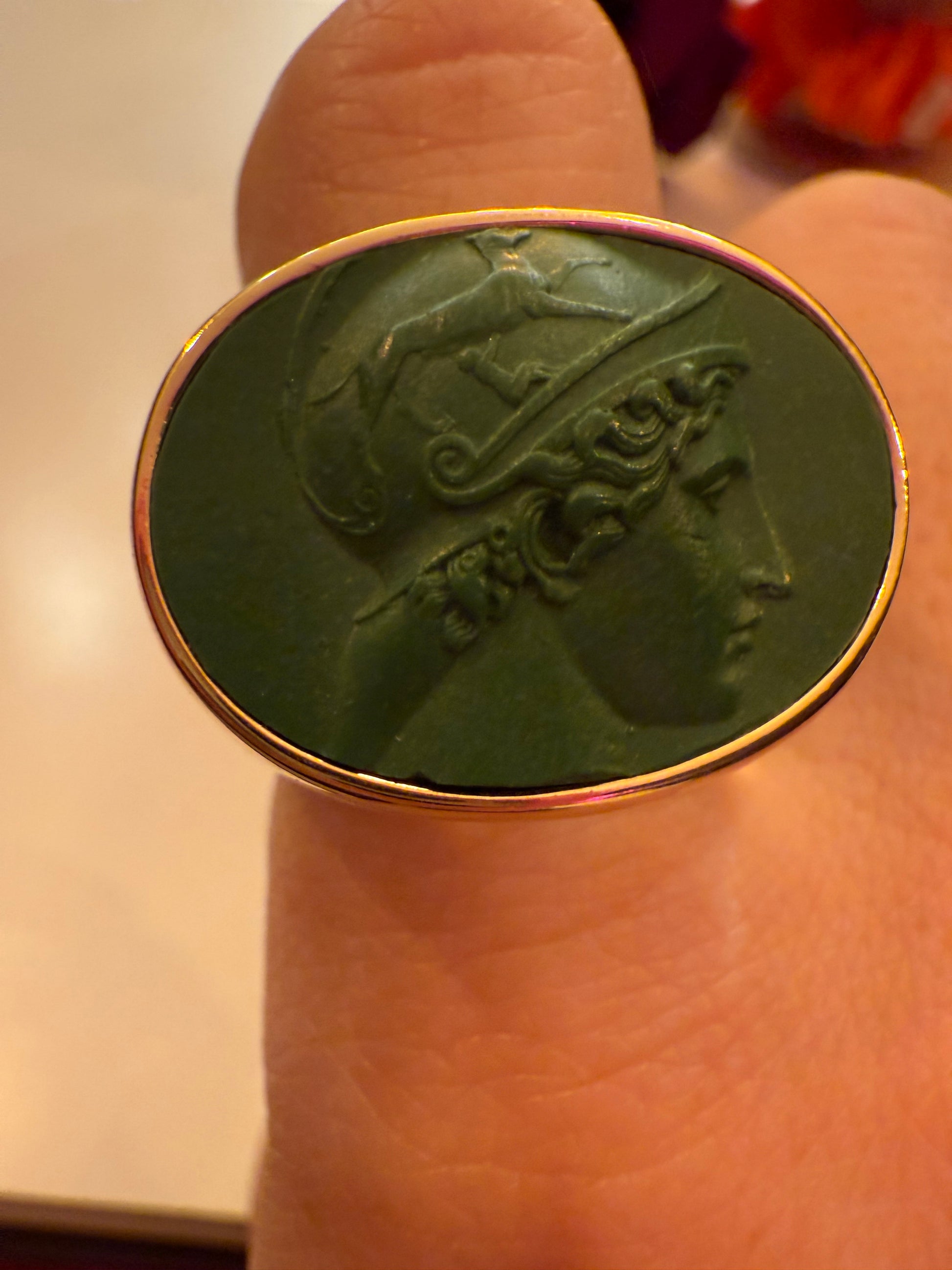 BAGUE GRAND TOUR TRANSPARANTE ET VERTE