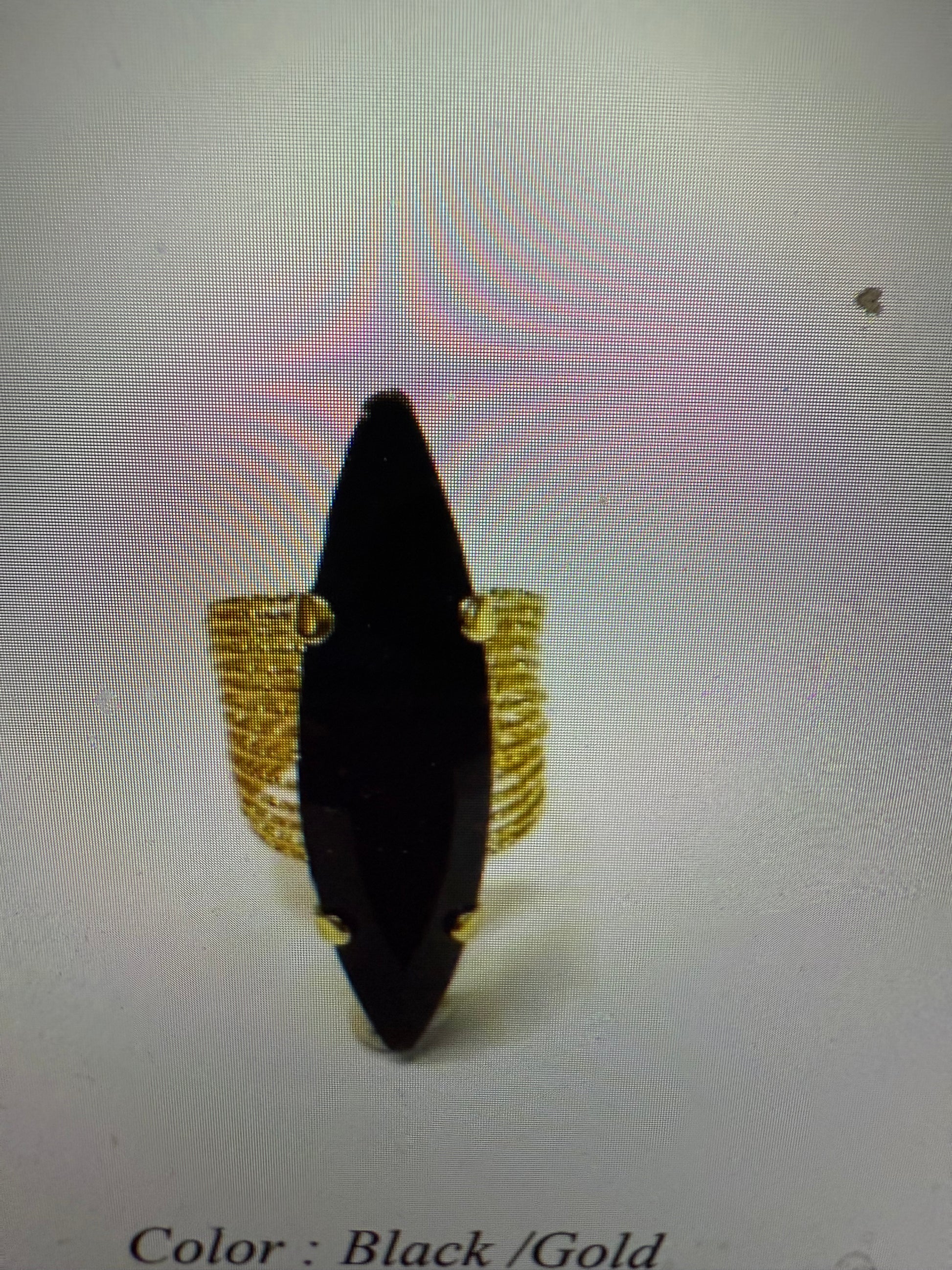 BAGUE ALLONGÉ NOIRE ( CAROLE RESERVÉE) !!!!!