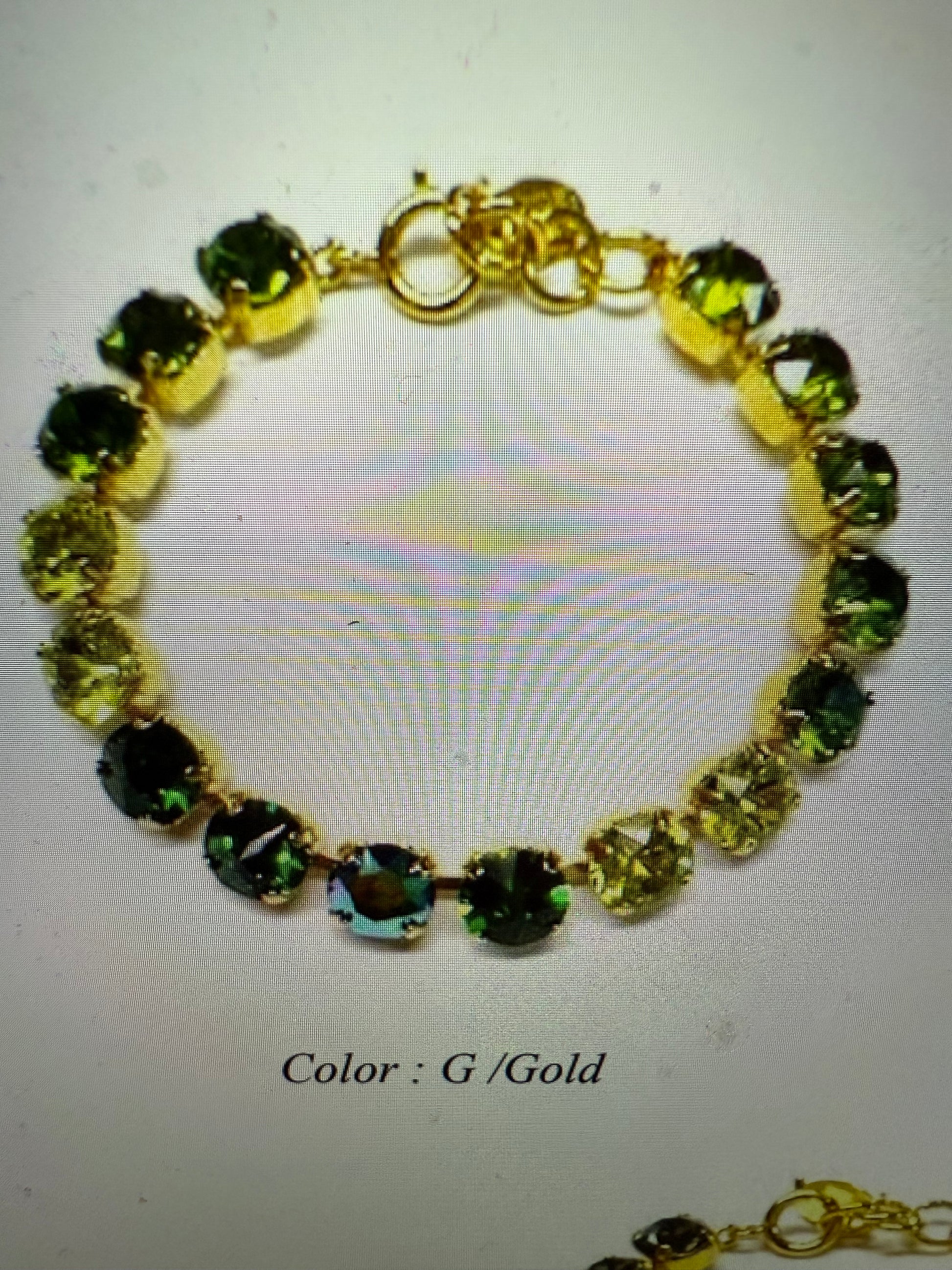 BRACELET CASCADE DE CRISTAUX VERT