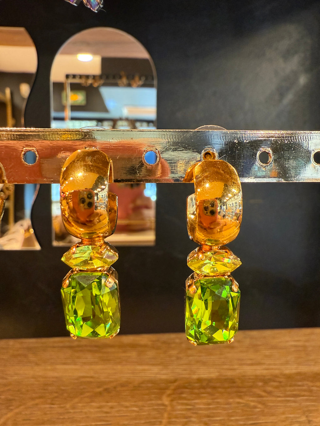 CRÉOLES ET STRASS VERT