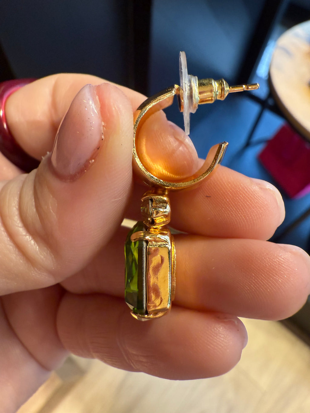 CRÉOLES ET STRASS VERT