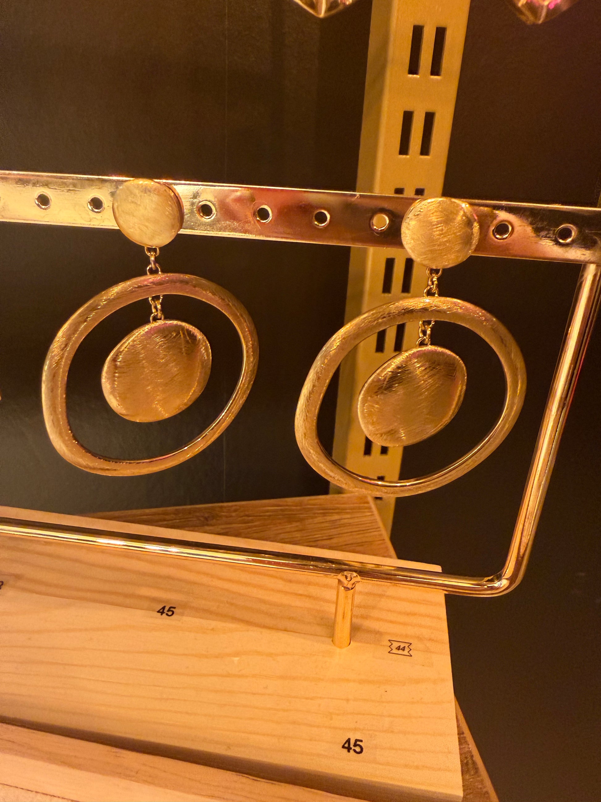 BOUCLES D'OREILLES DOUBLE CERCLES DORÉ