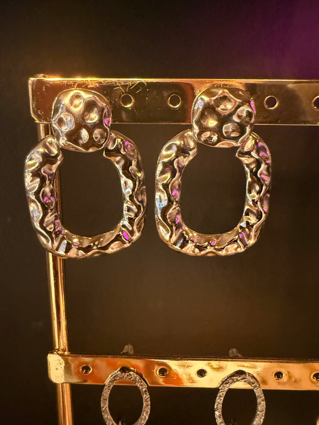 BOUCLES D'OREILLES ARGENTÉ MARTELÉES