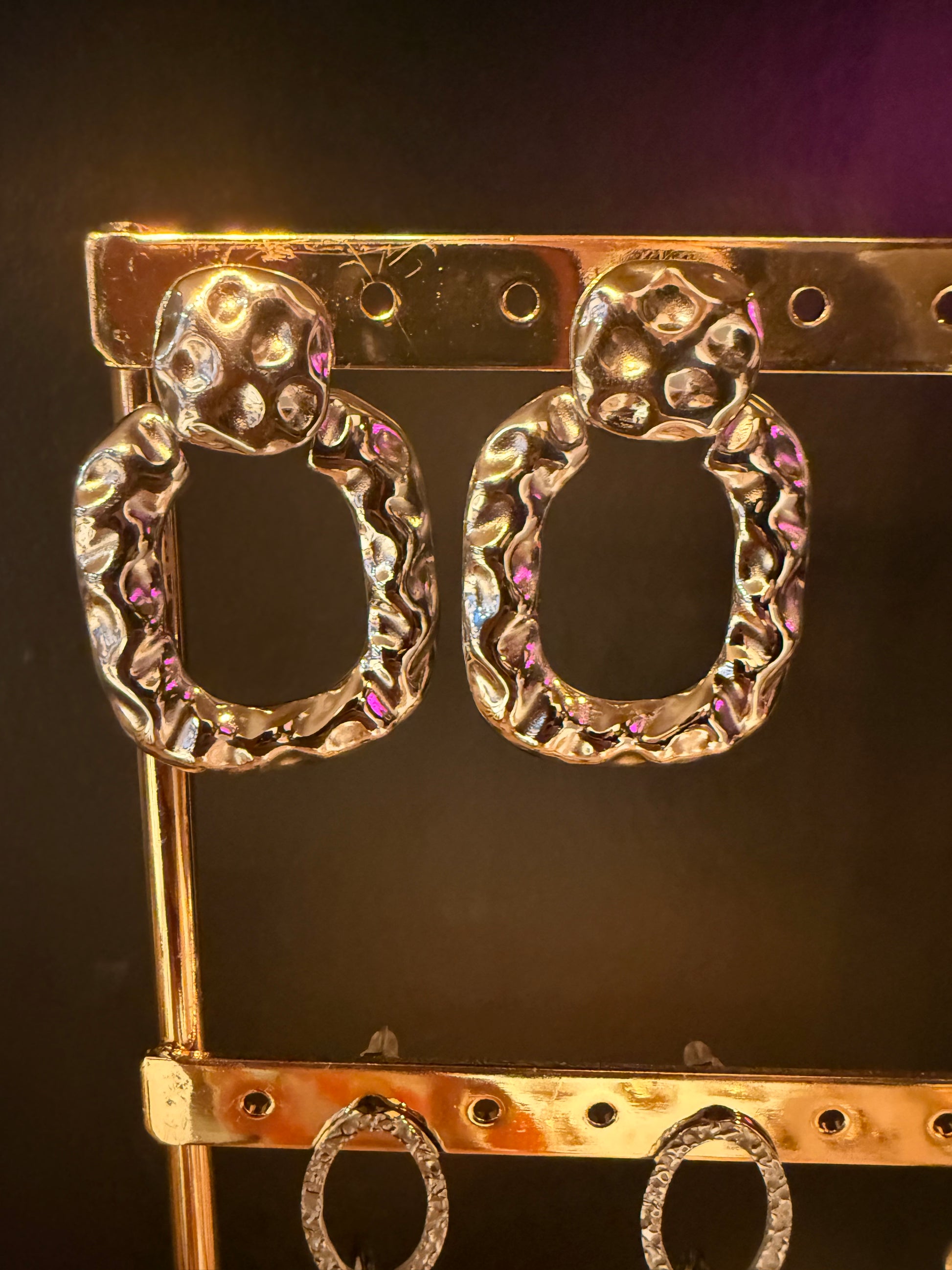 BOUCLES D'OREILLES ARGENTÉ MARTELÉES