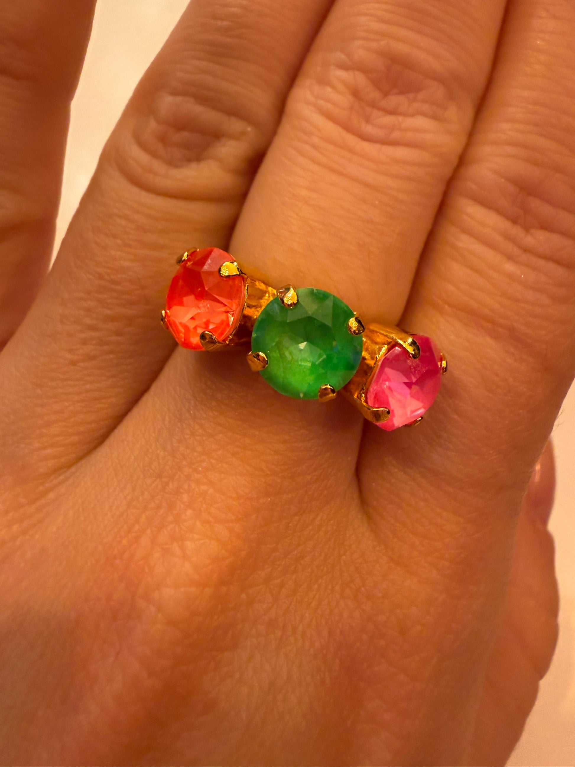 BAGUE TRIO MULTI COLOR FLUO