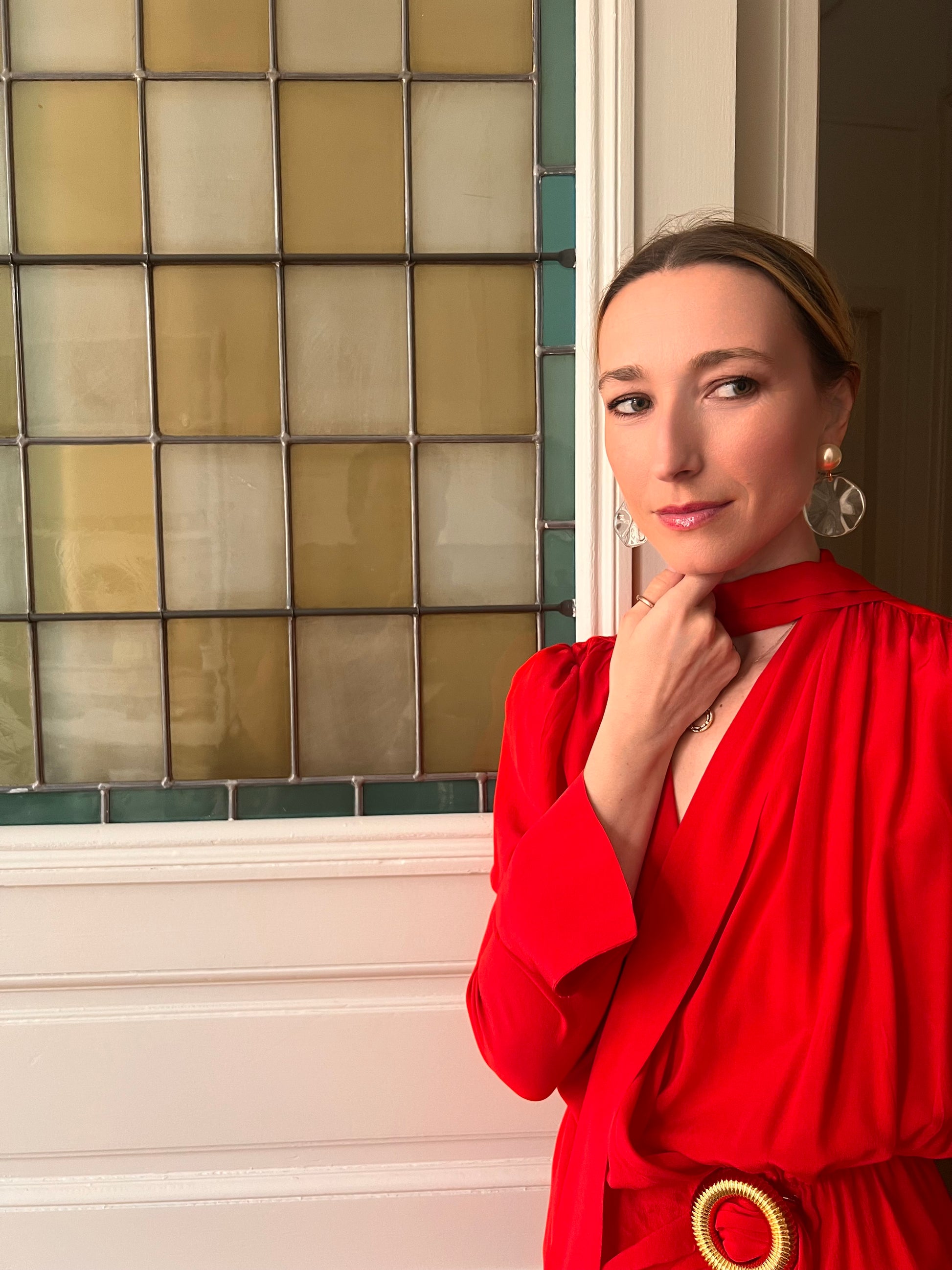 Boucles d'oreilles Francine Bramli: VENUS S PERLE ET TRANPARENTE