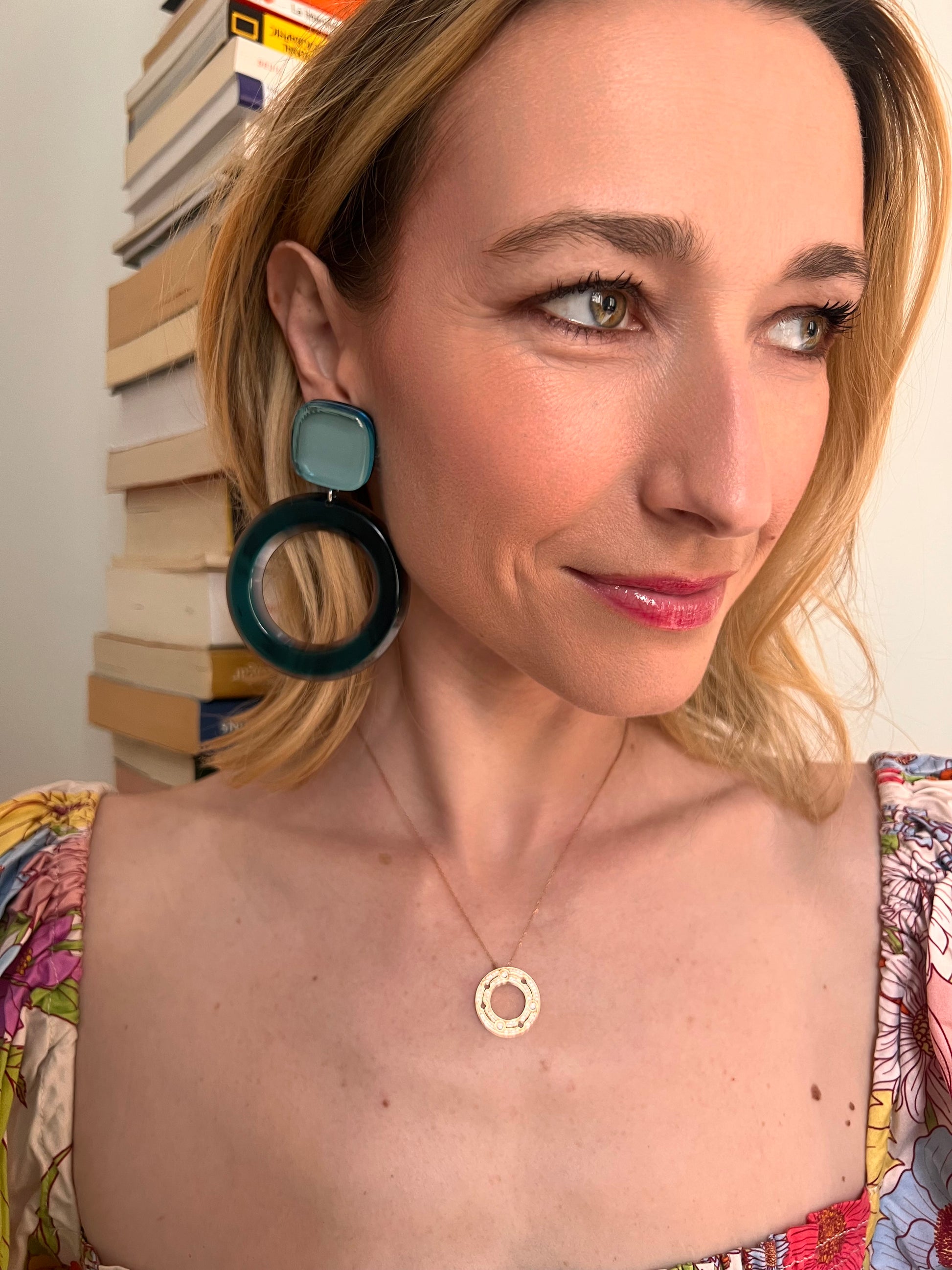 Boucles d'oreilles Francine Bramli: JOSEPHINE BLEU