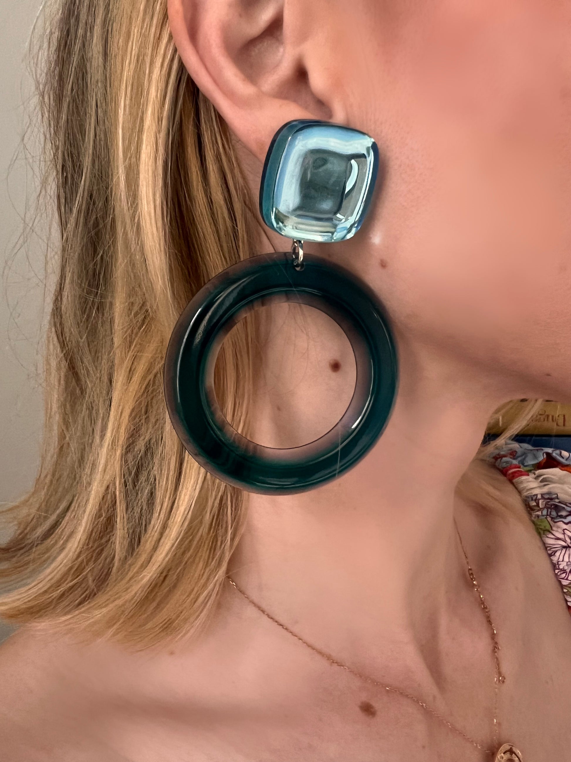 Boucles d'oreilles Francine Bramli: JOSEPHINE BLEU