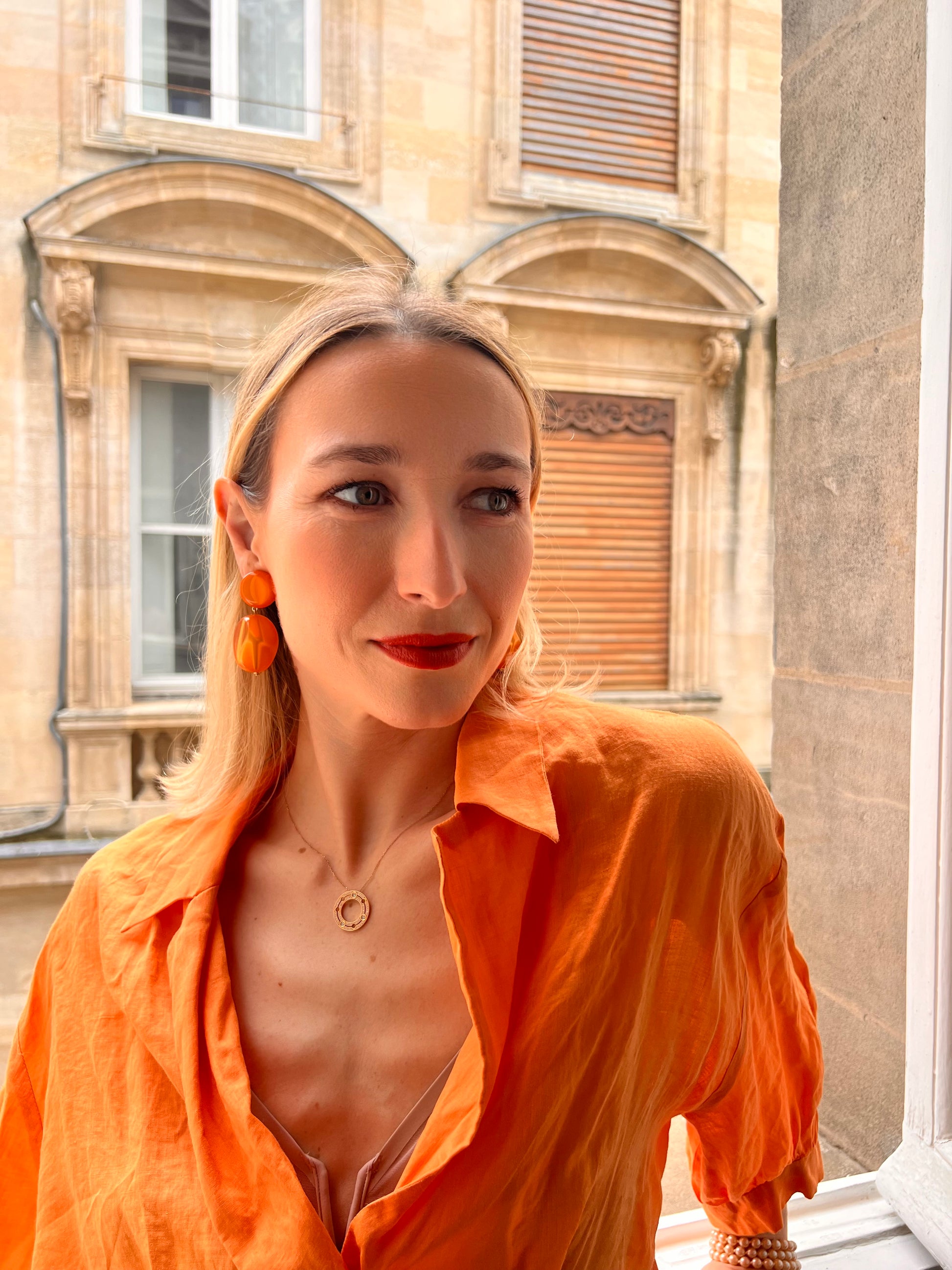 Boucles d'oreilles Francine Bramli: TULUM ORANGE