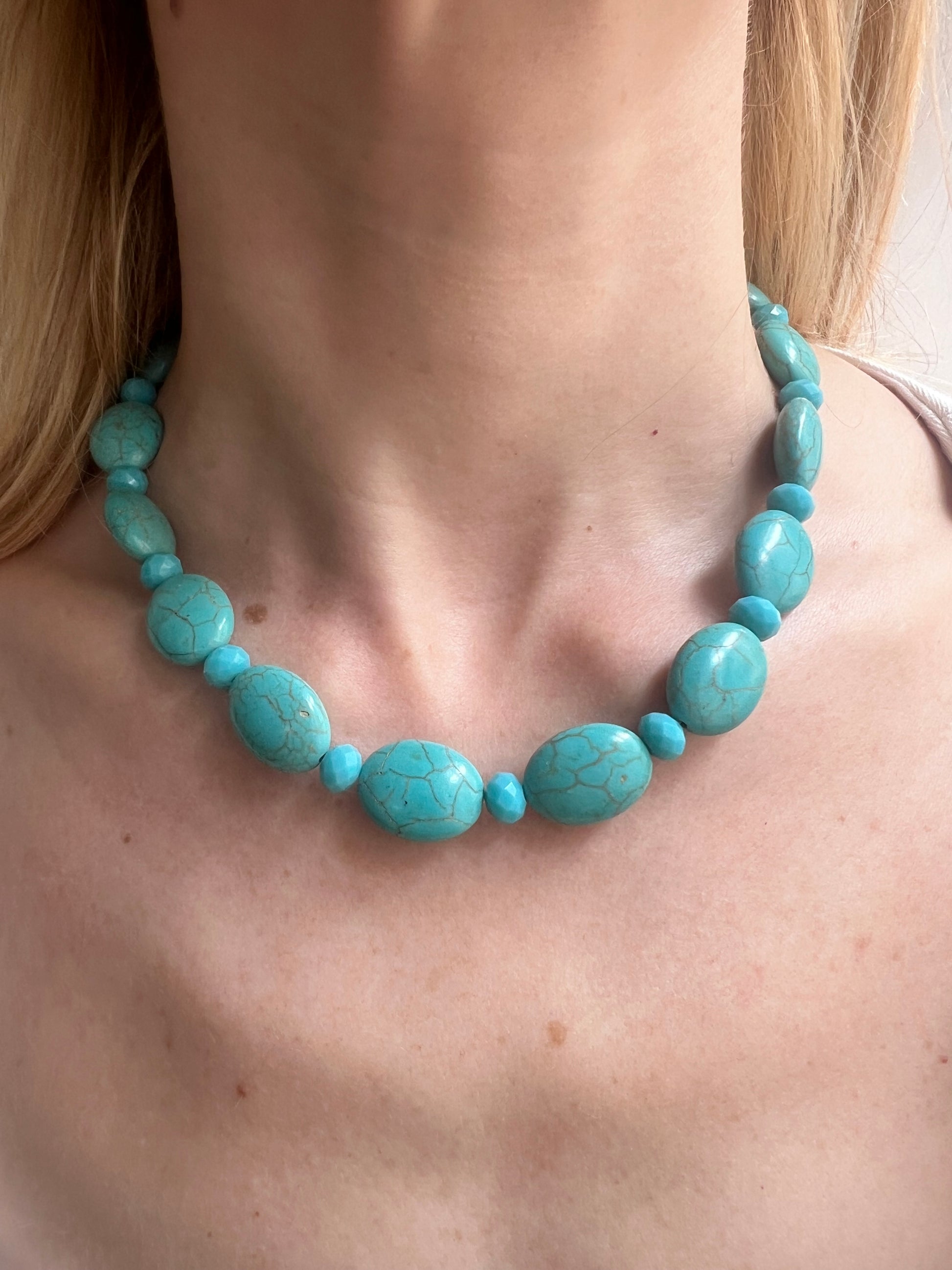 Collier Blues Stones Turquoise