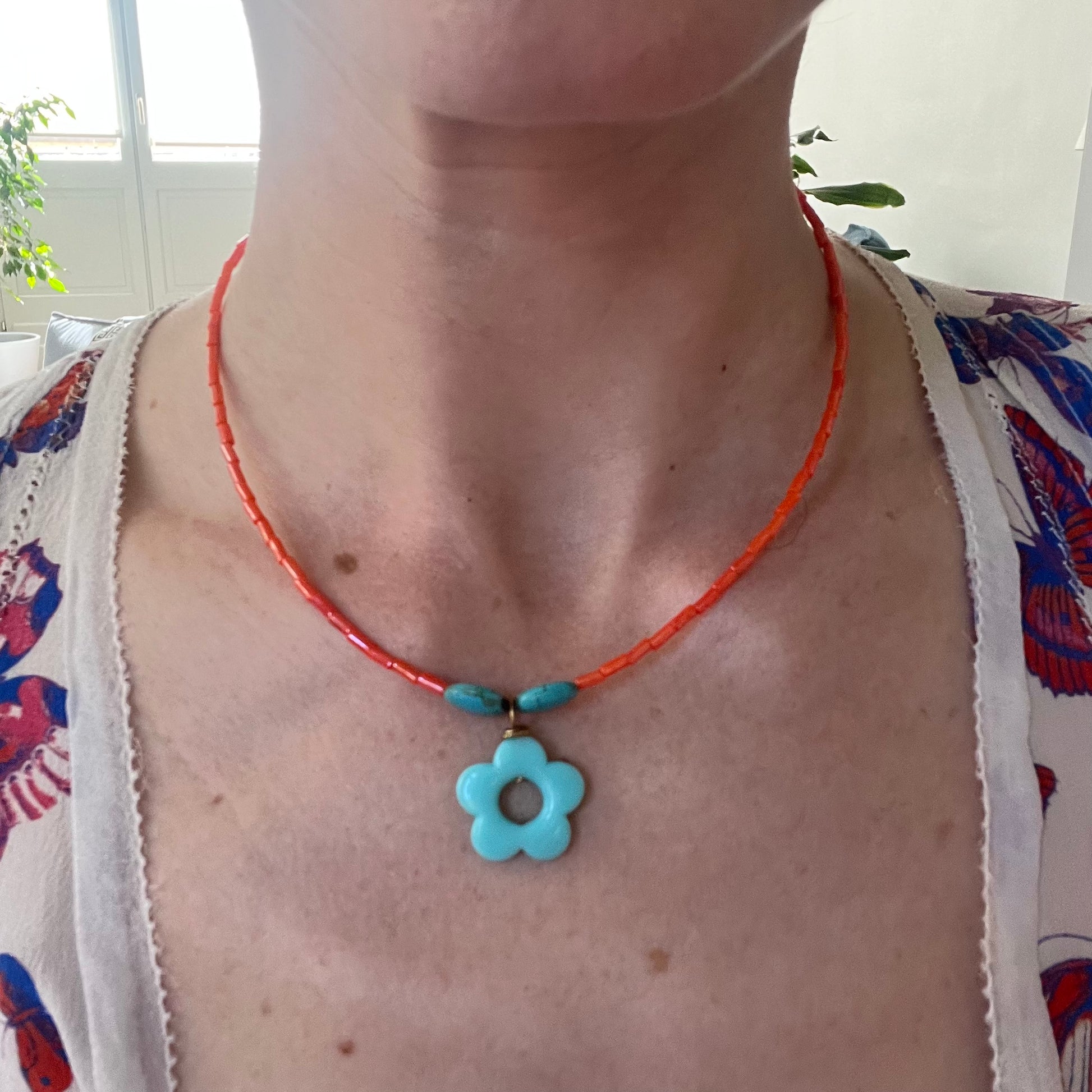 Collier PEACE AND FLOWER by GIGI