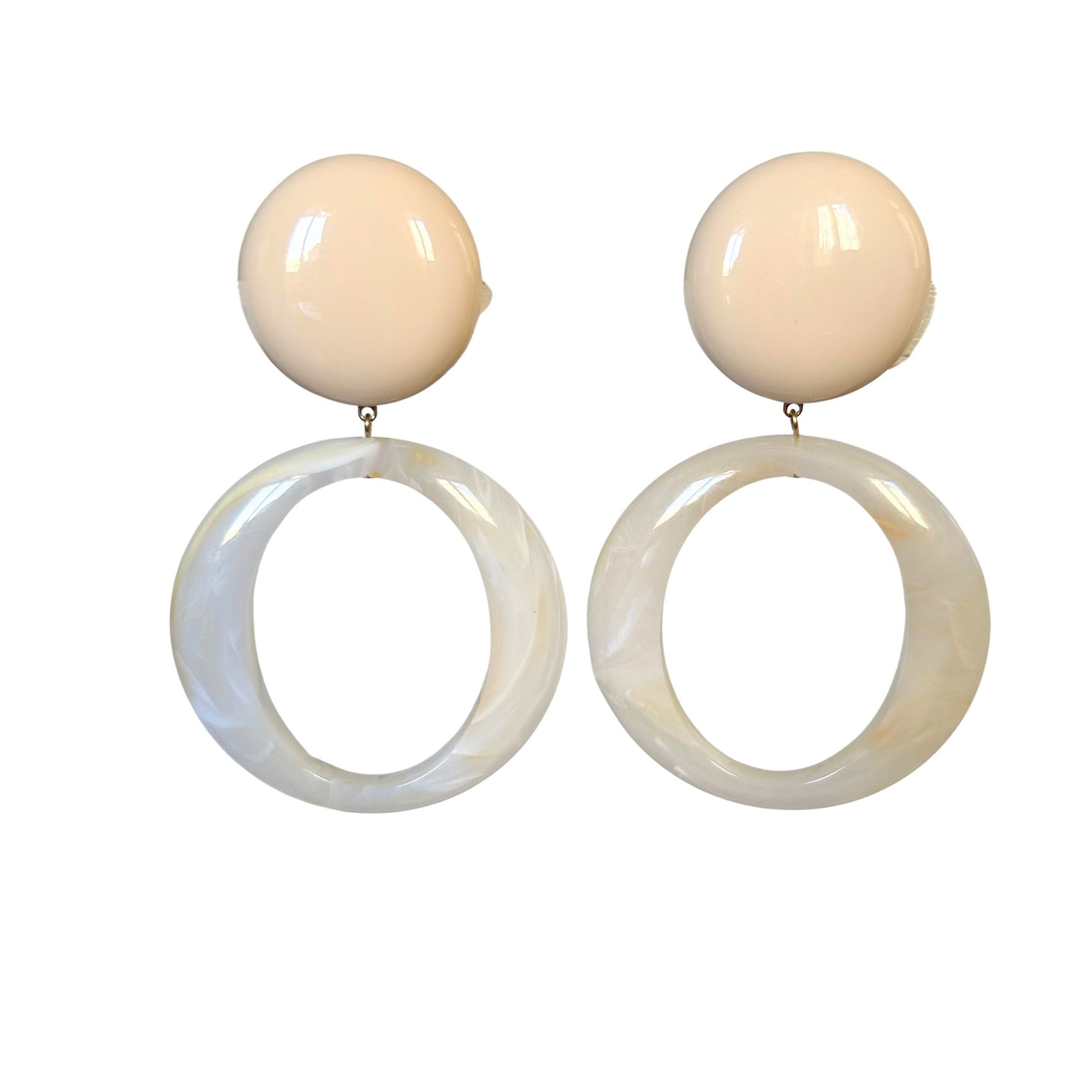 Boucle d'oreilles FRANCINE BRAMLI: IVORY 2 BEIGE