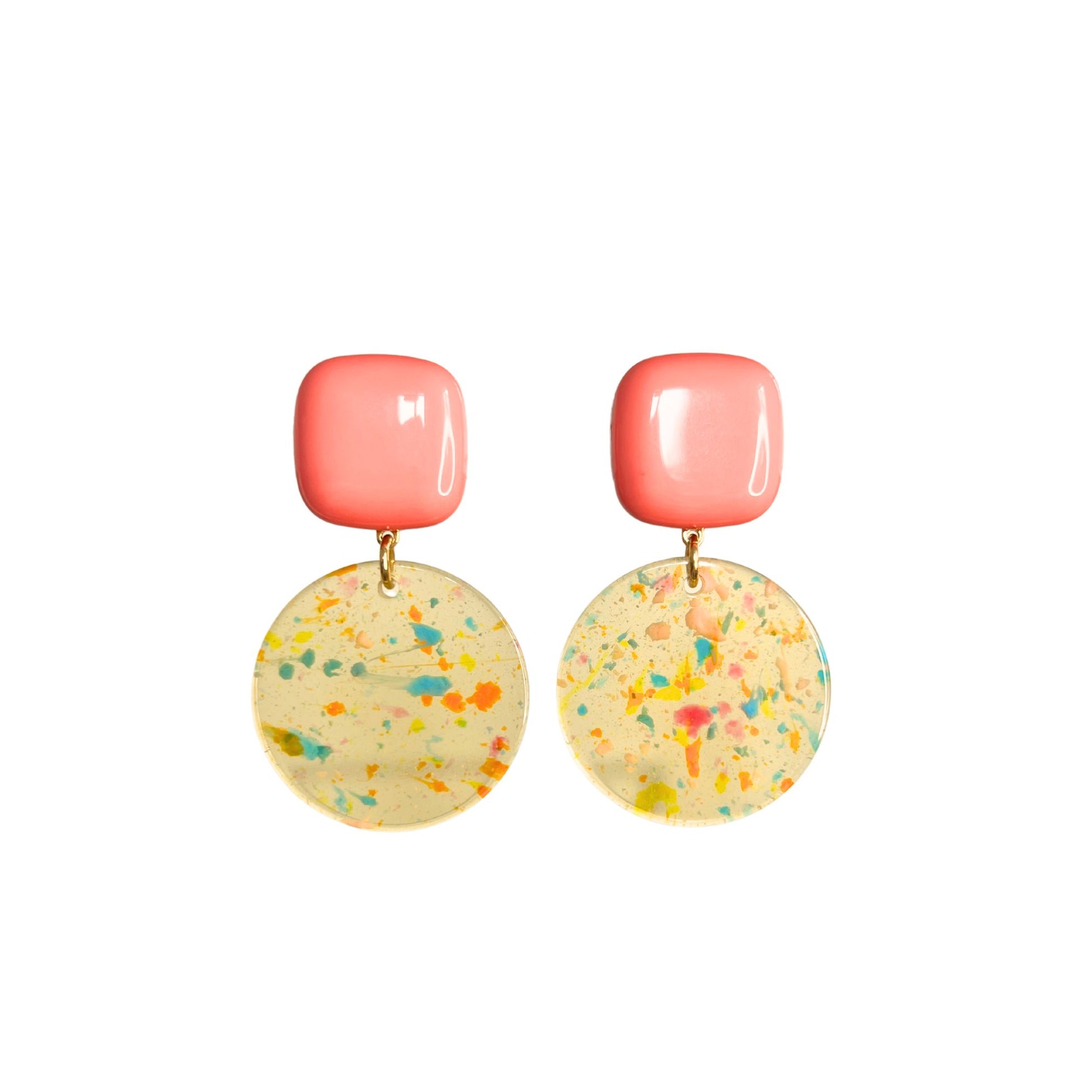 Boucles d'oreilles Francine Bramli: LIA CORAIL S ET MULTICOLOR