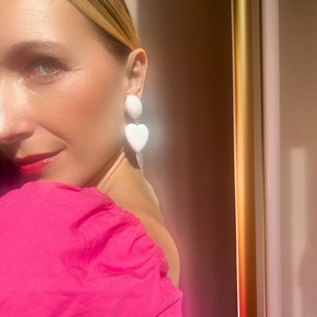 Boucle d'oreilles FRANCINE BRAMLI:  LOVE S BLANCHES EDITION LIMITÉE