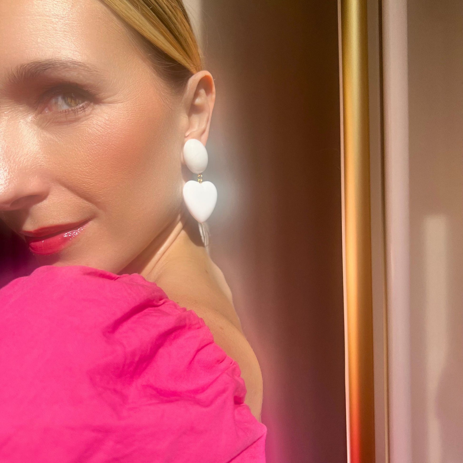 Boucle d'oreilles FRANCINE BRAMLI:  LOVE S BLANCHES EDITION LIMITÉE