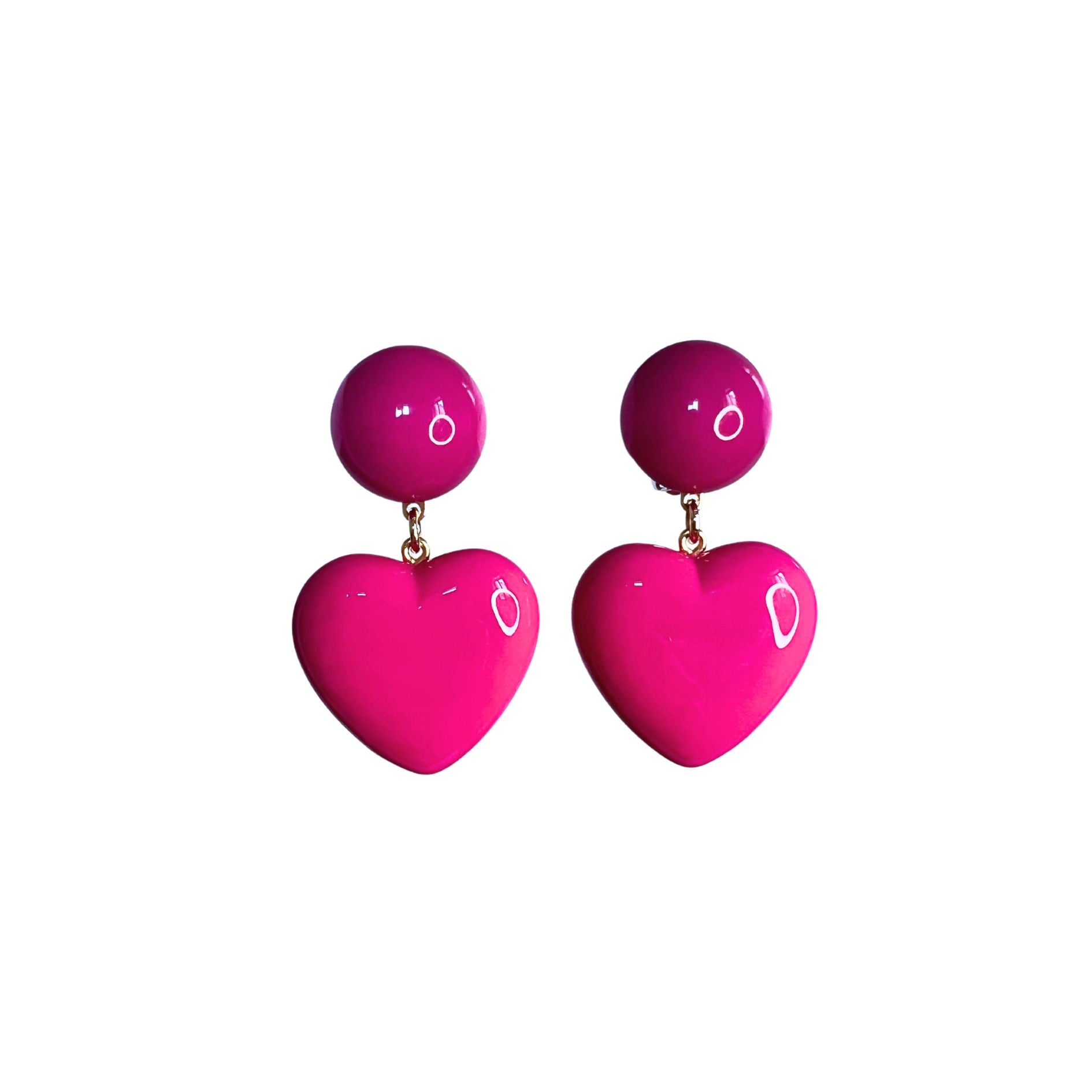 Boucles d'oreilles Francine Bramli: LOVE S FUSHIA