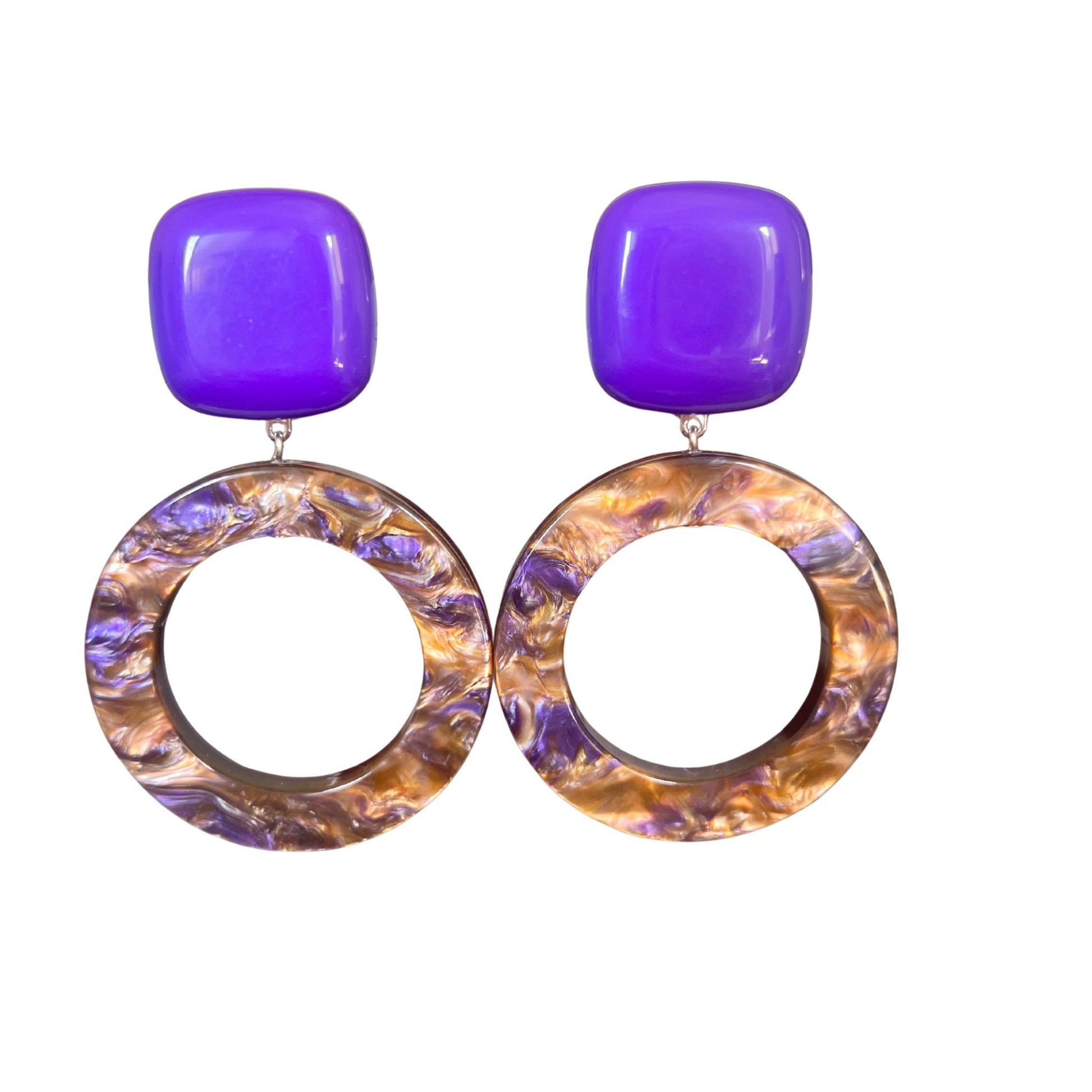 Boucles d'oreilles FRANCINE BRAMLI: LYN VIOLETTE