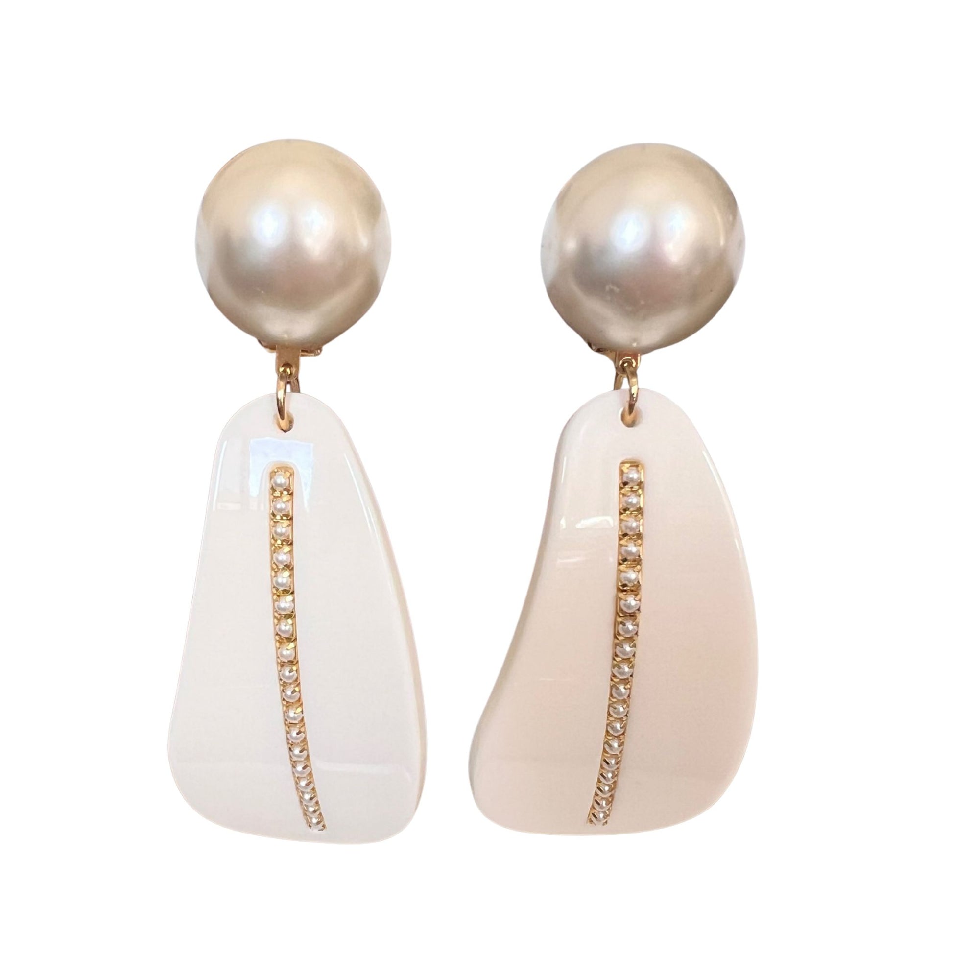 Boucles d'oreilles FRANCINE BRAMLI: MAJESTY BLANCHE