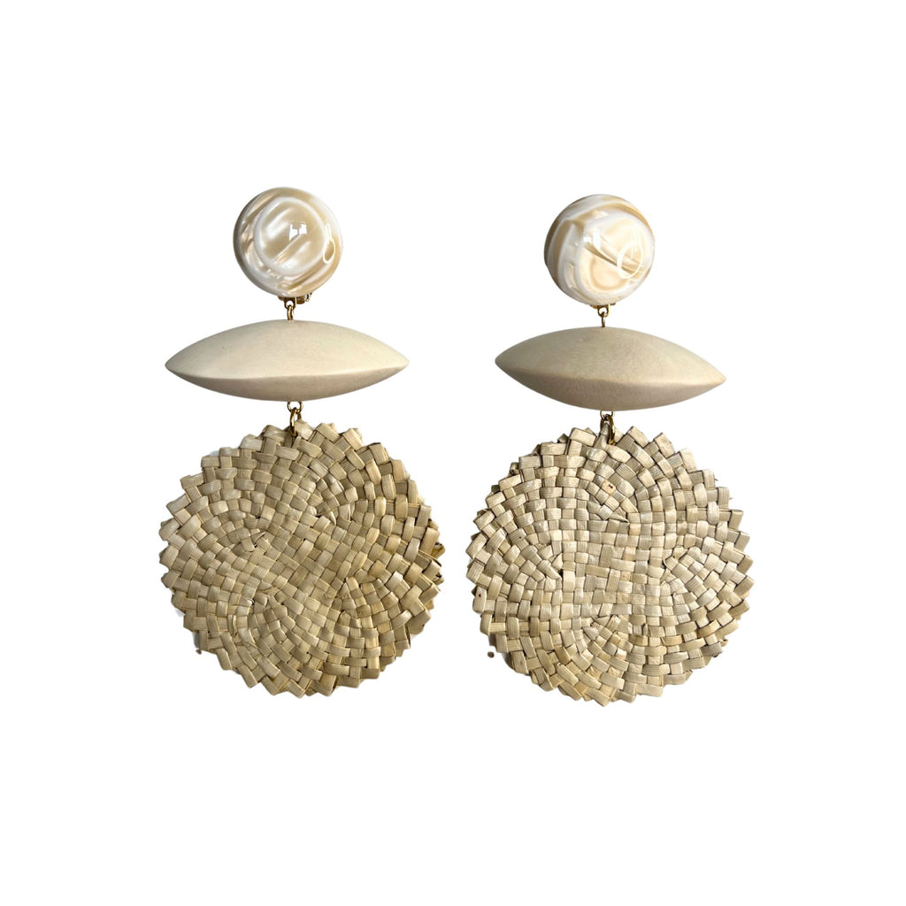 Boucles d'oreilles Francine Bramli: Natural Grand Modèle