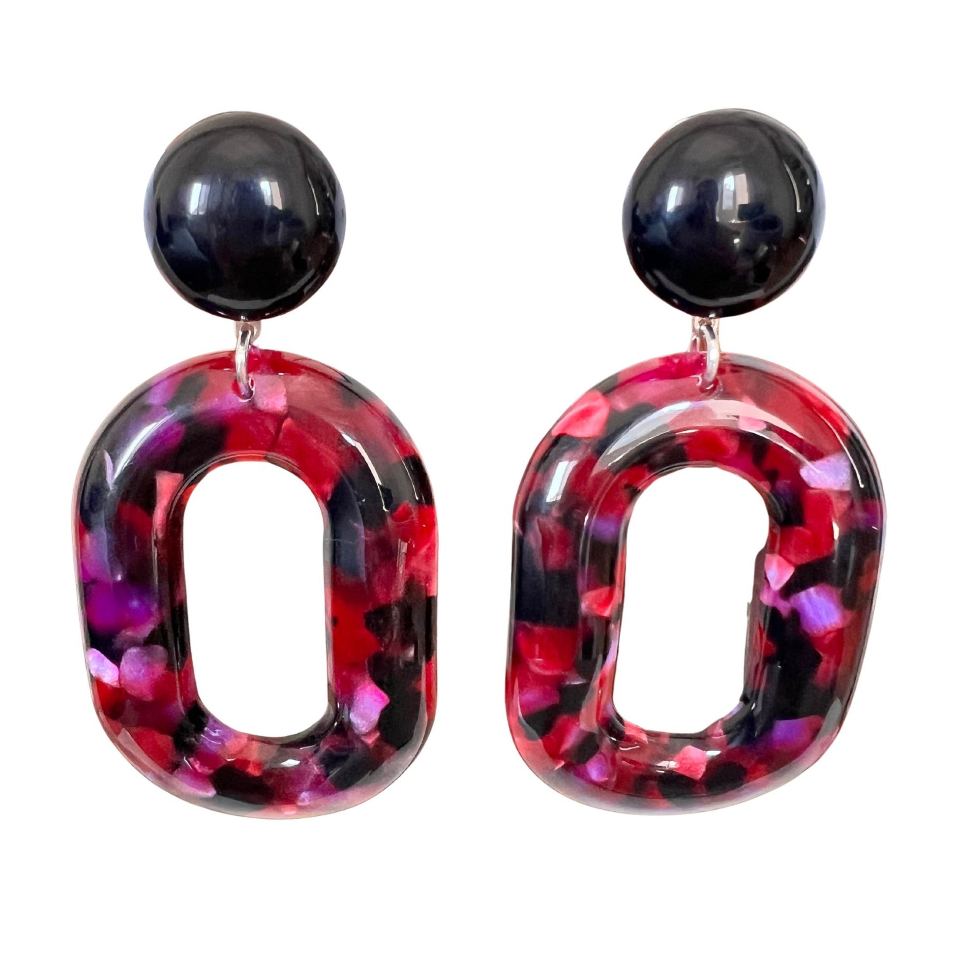 Boucles d'oreilles FRANCINE BRAMLI: EDITION LIMITÉE ROUGE