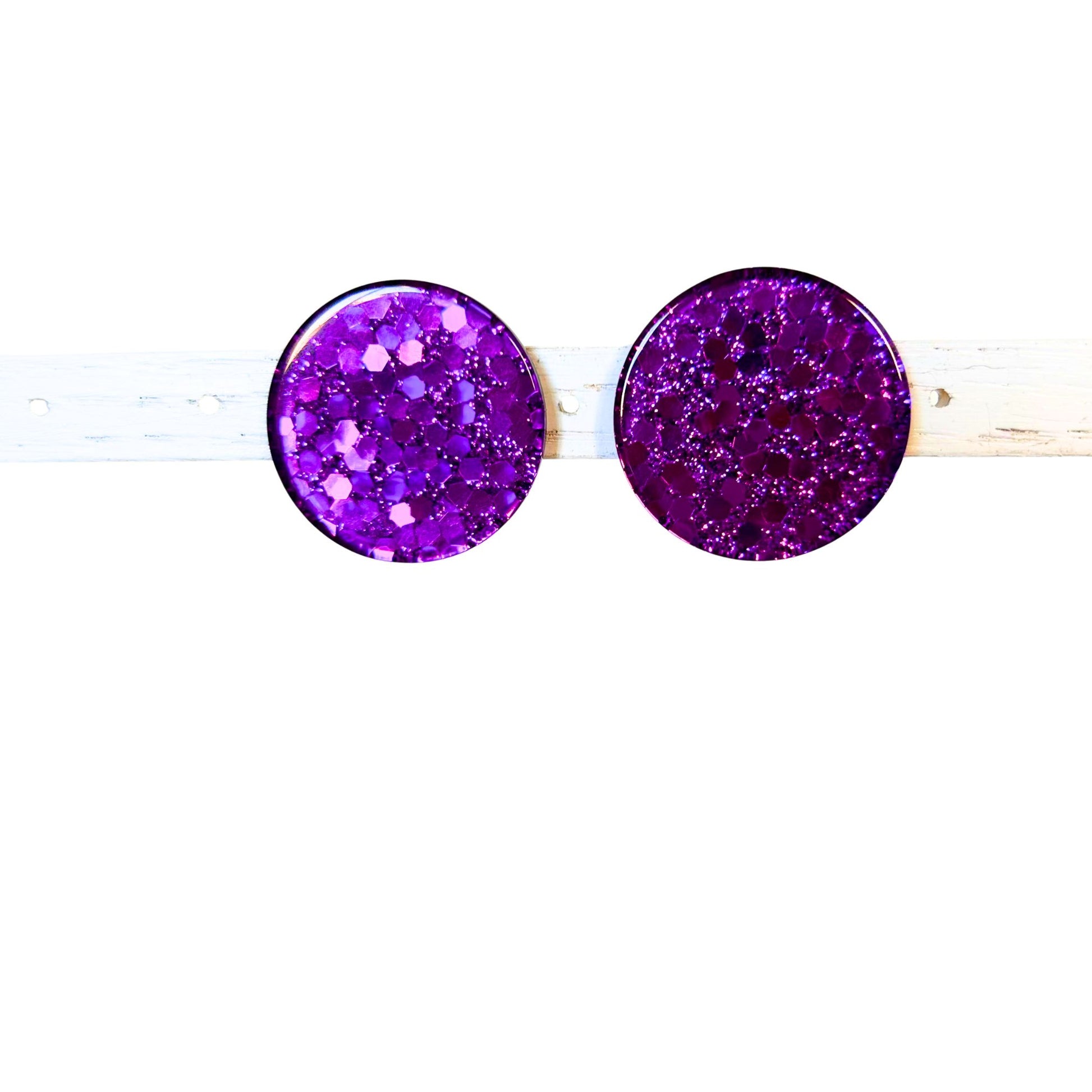 Boucle d'oreilles FRANCINE BRAMLI: PANAMA PAILETTES VIOLETTES