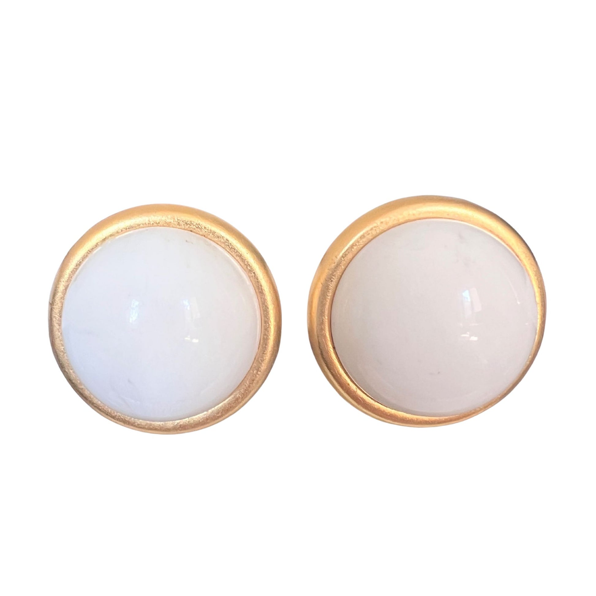 Boucles d'oreilles FRANCINE BRAMLI: PANAMA XL BLANCHES